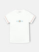 Camiseta woman bordados ikat blanca