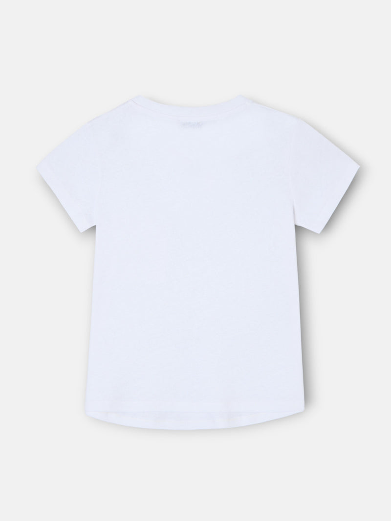 Camiseta woman bolsillo raqueta blanca