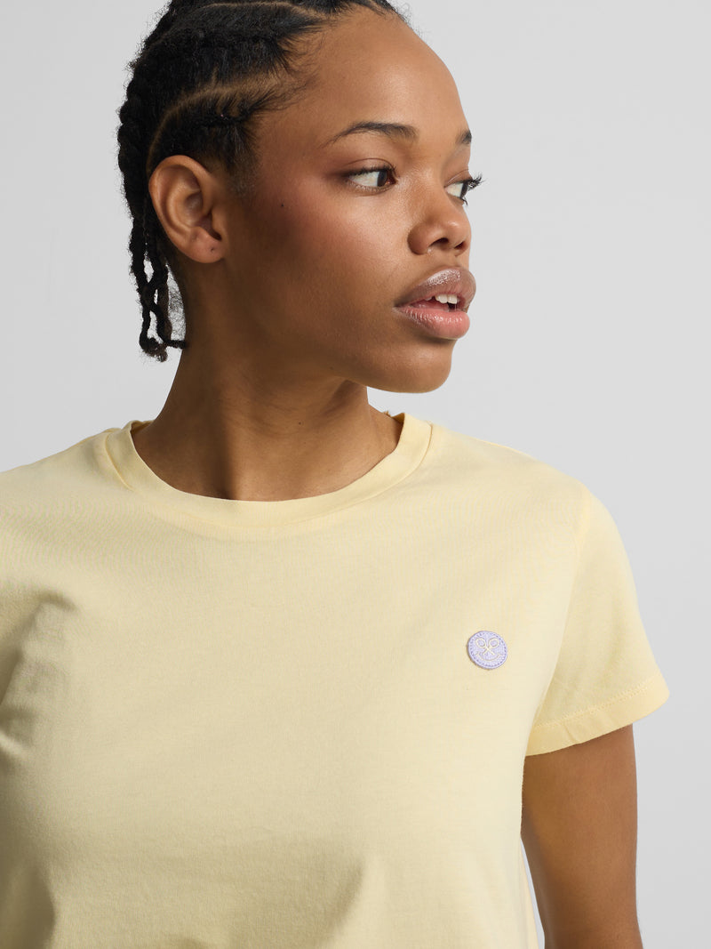 Camiseta woman silbon smile amarilla