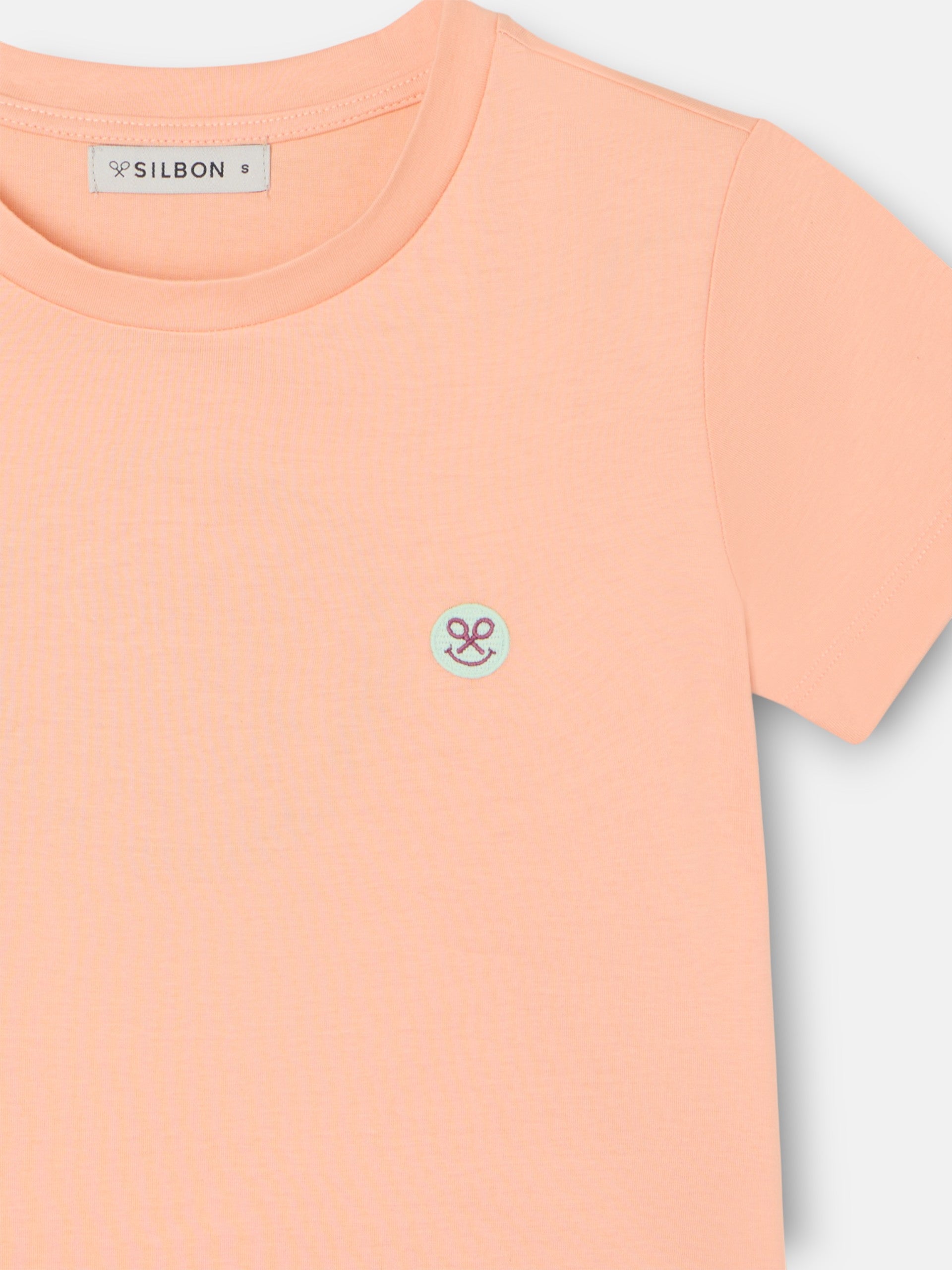 Woman Smile orange print t-shirt