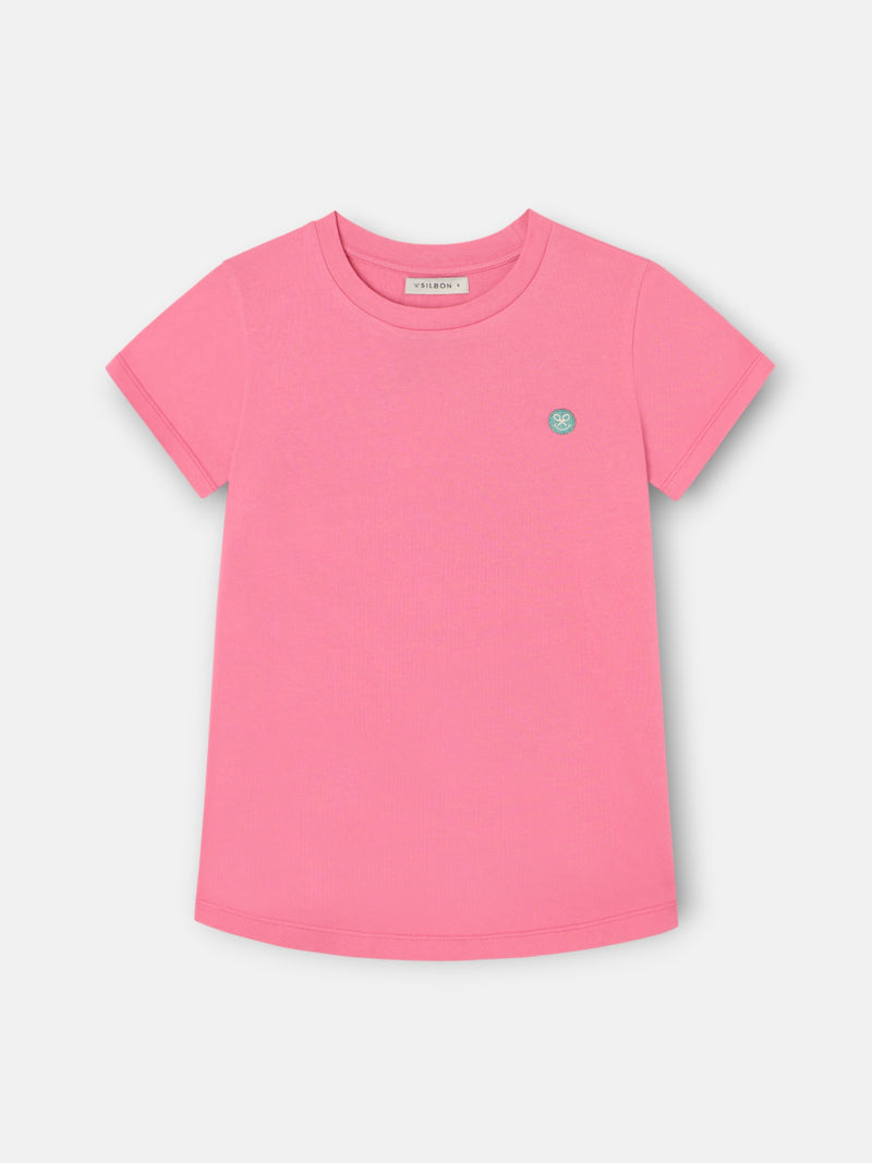 Camiseta woman silbon smile rosa