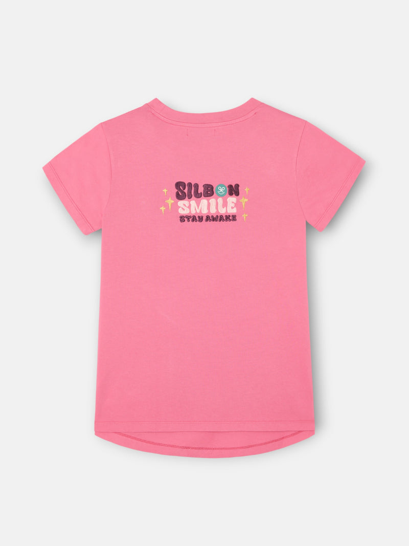 Camiseta woman silbon smile rosa