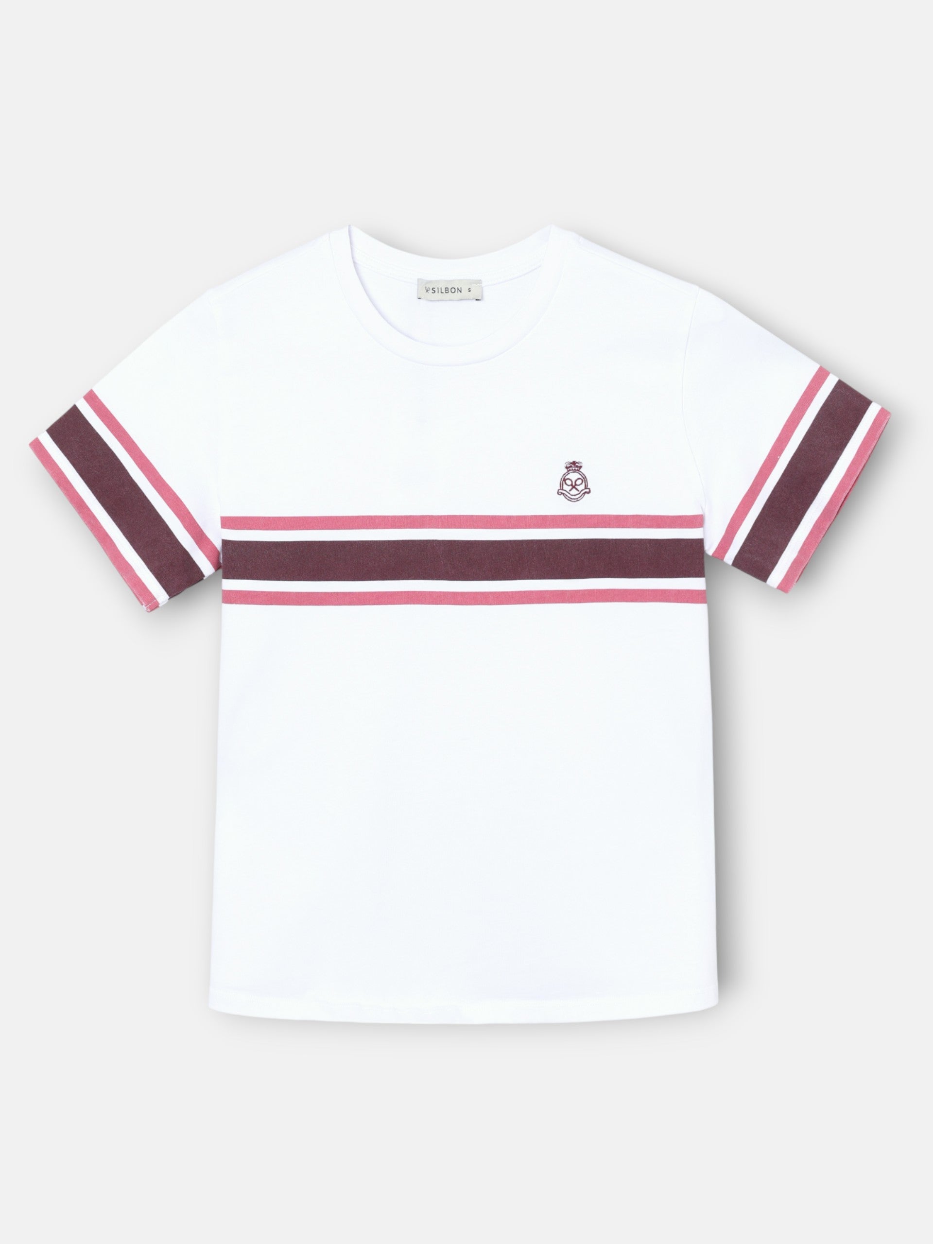 Camiseta woman escudo banda rosa