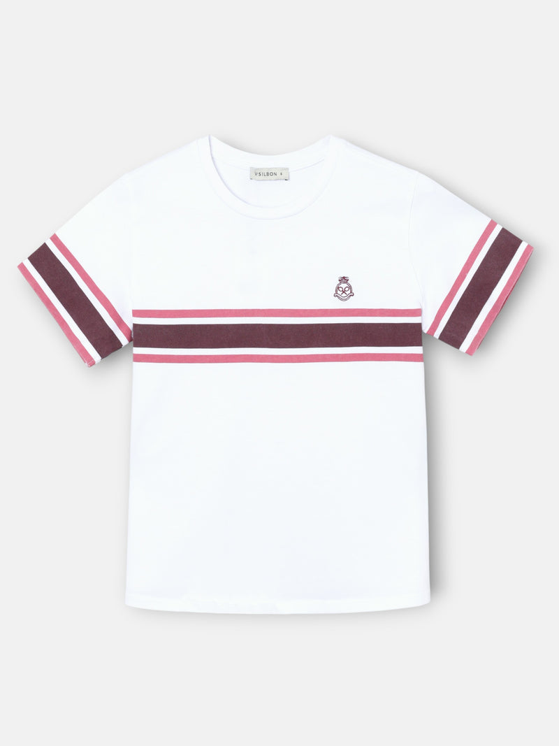 Camiseta woman escudo banda rosa
