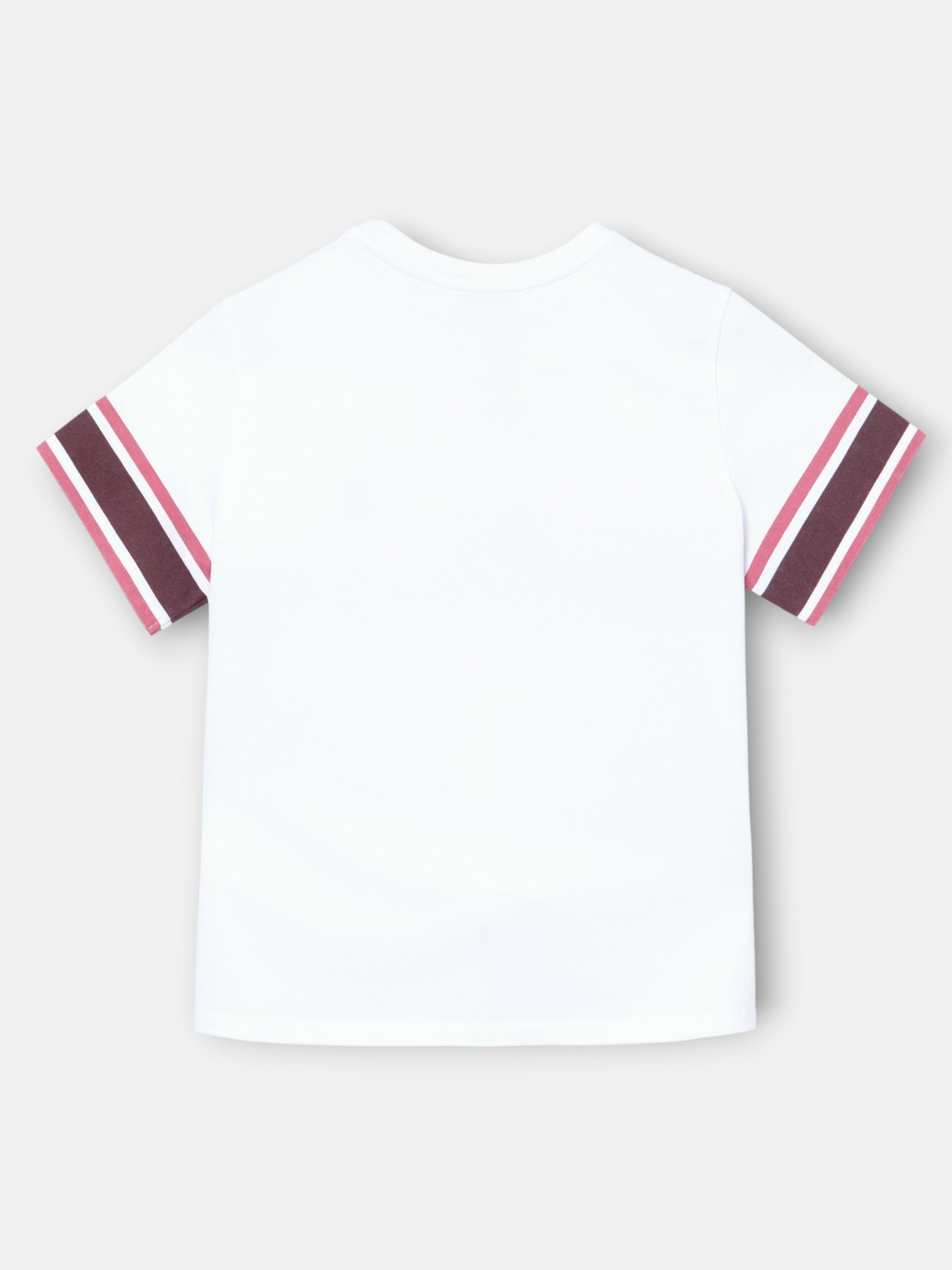 Women's T-shirt with pink striped shield