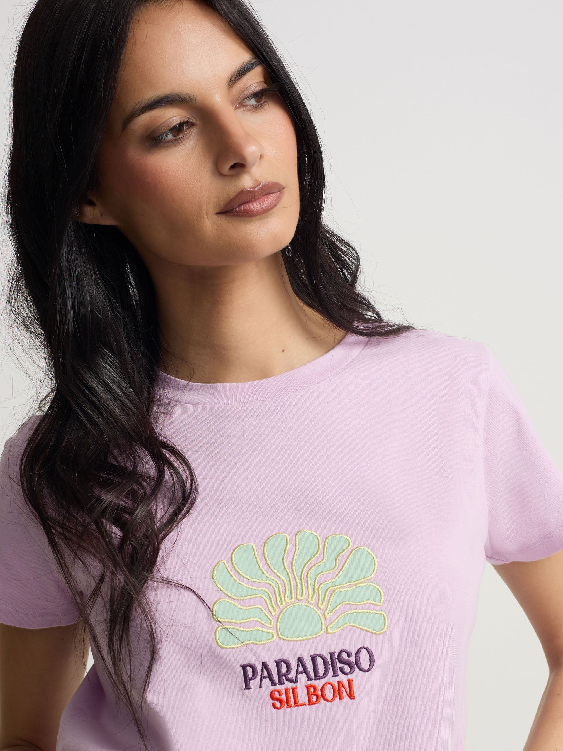 Women's Paradiso purple t-shirt