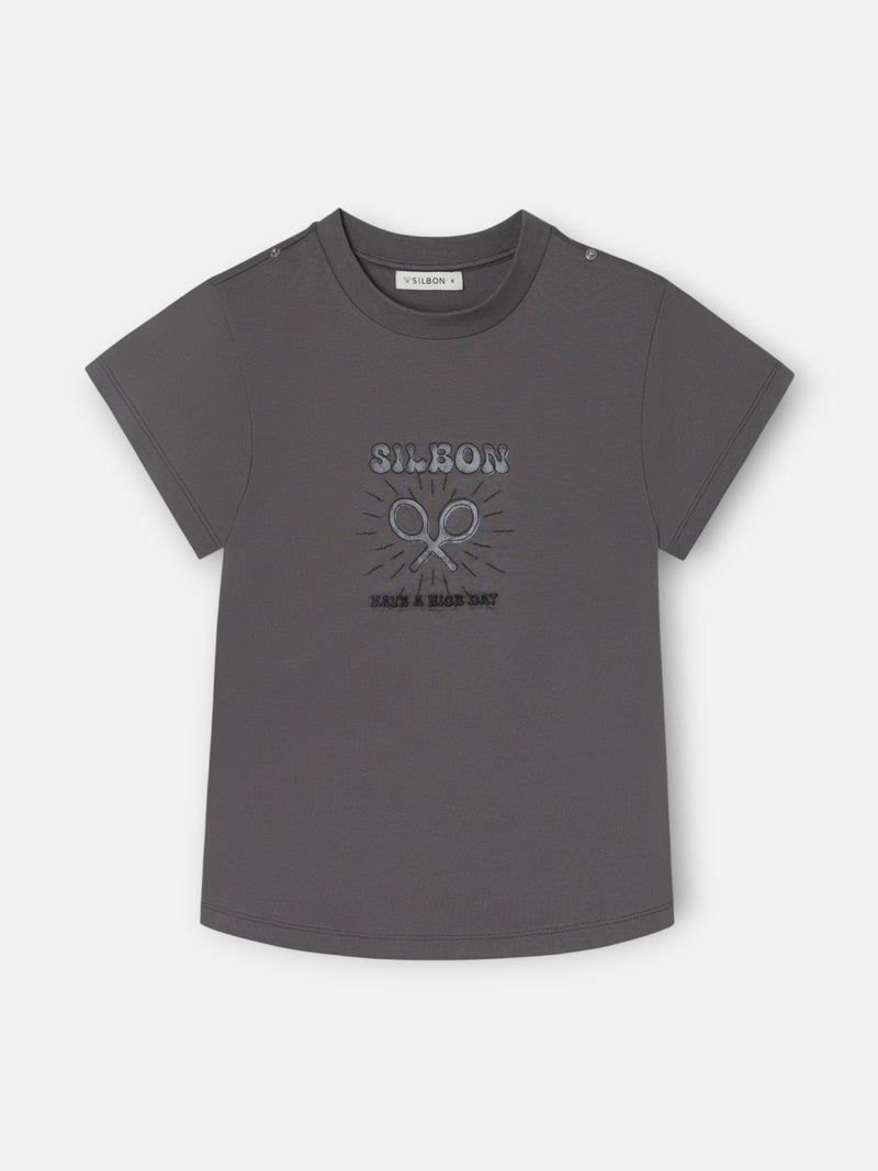 Camiseta woman roll out have a nice day negra