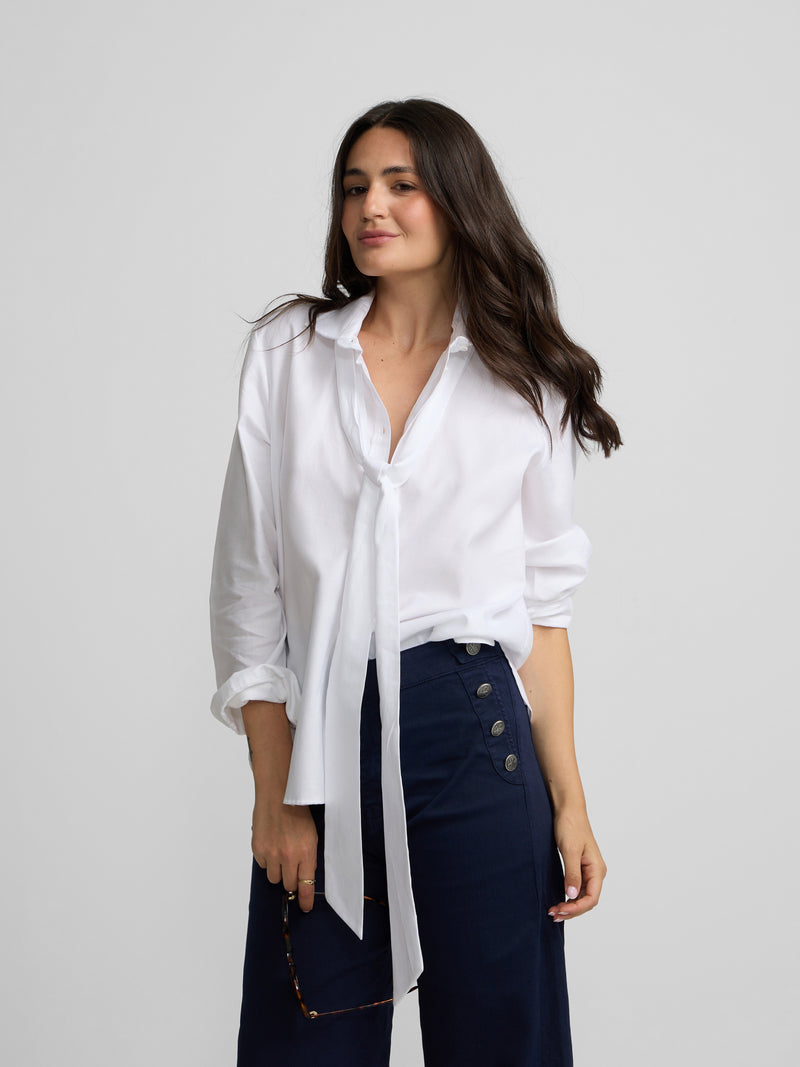 Camisa lazada blanca
