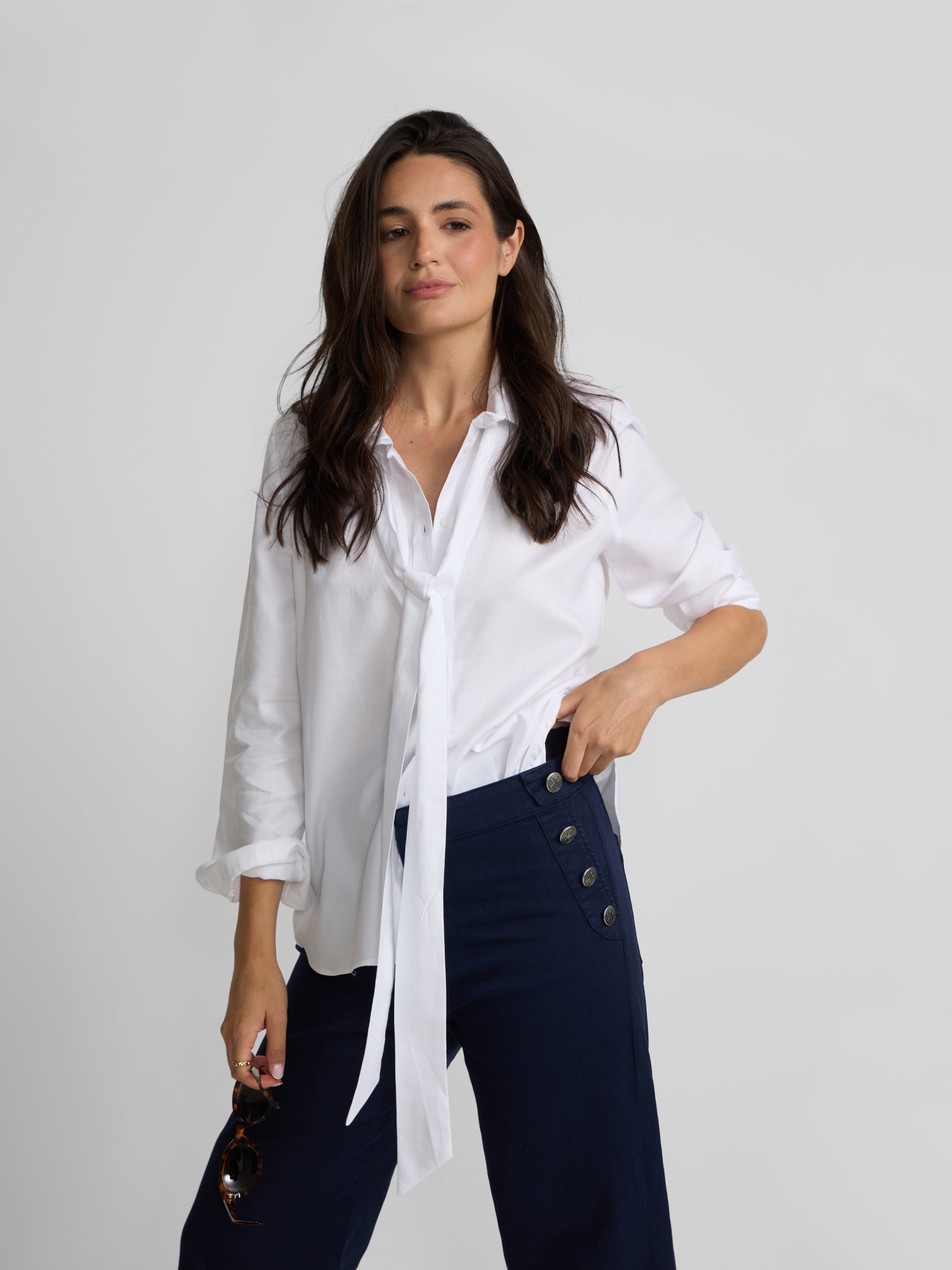 White tie shirt
