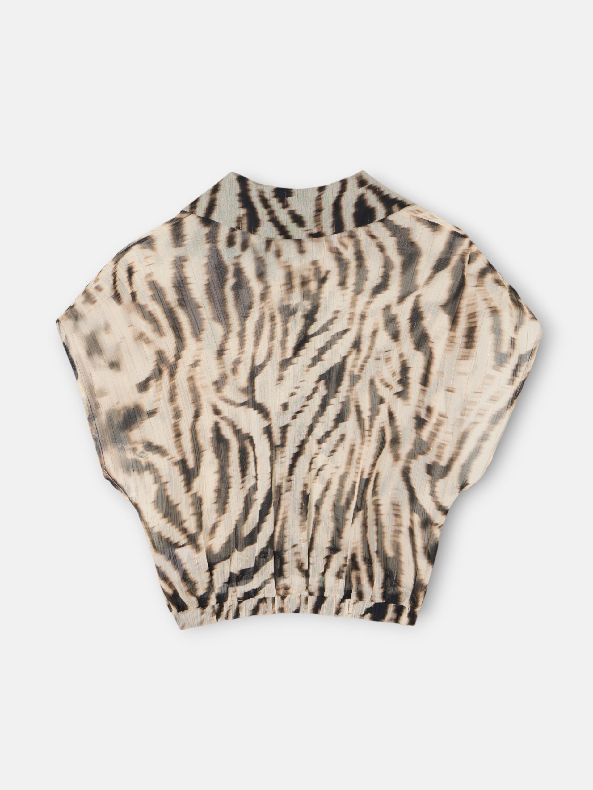Blusa estampado animal print negro