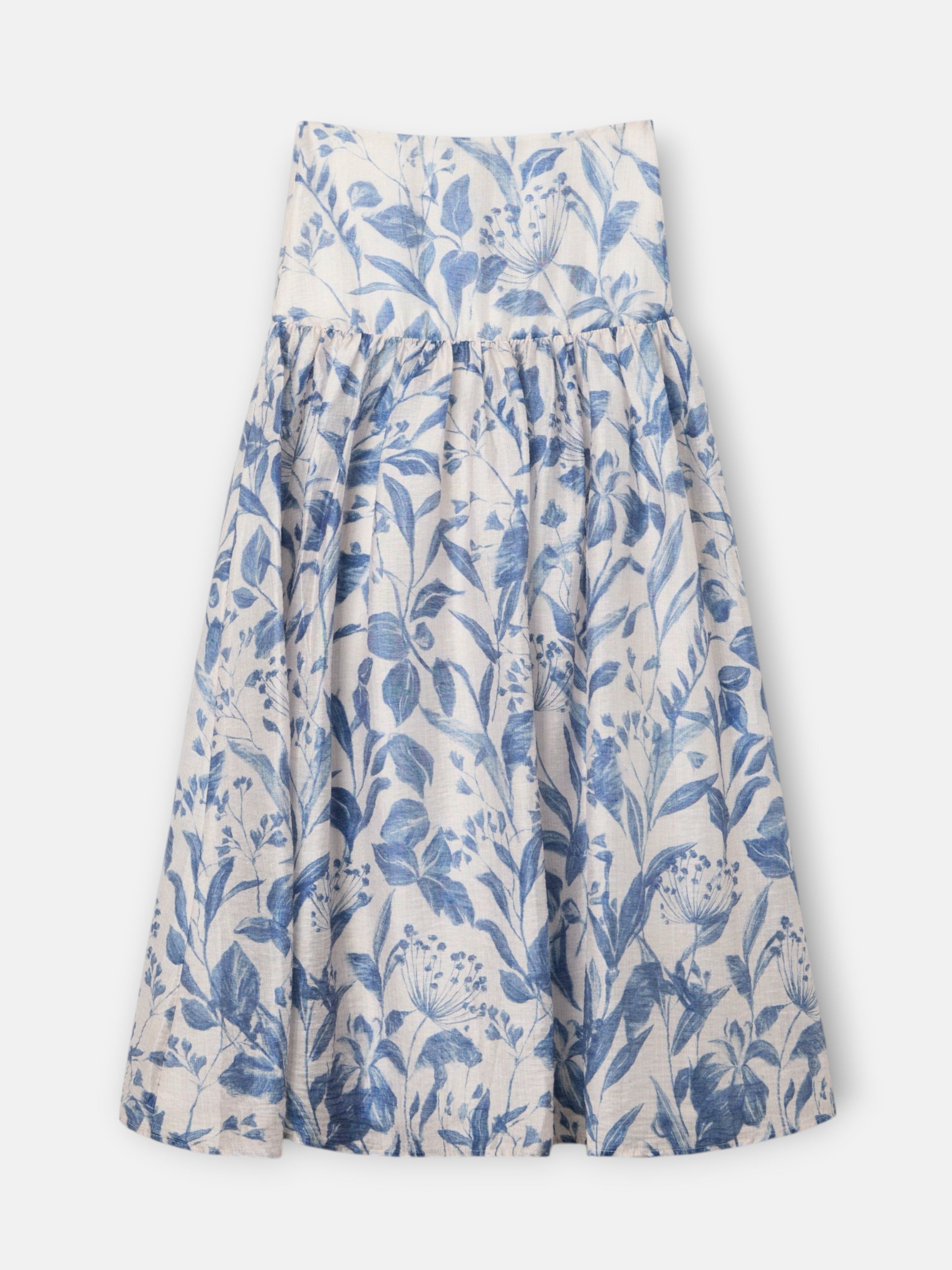 Falda estampado flores azul