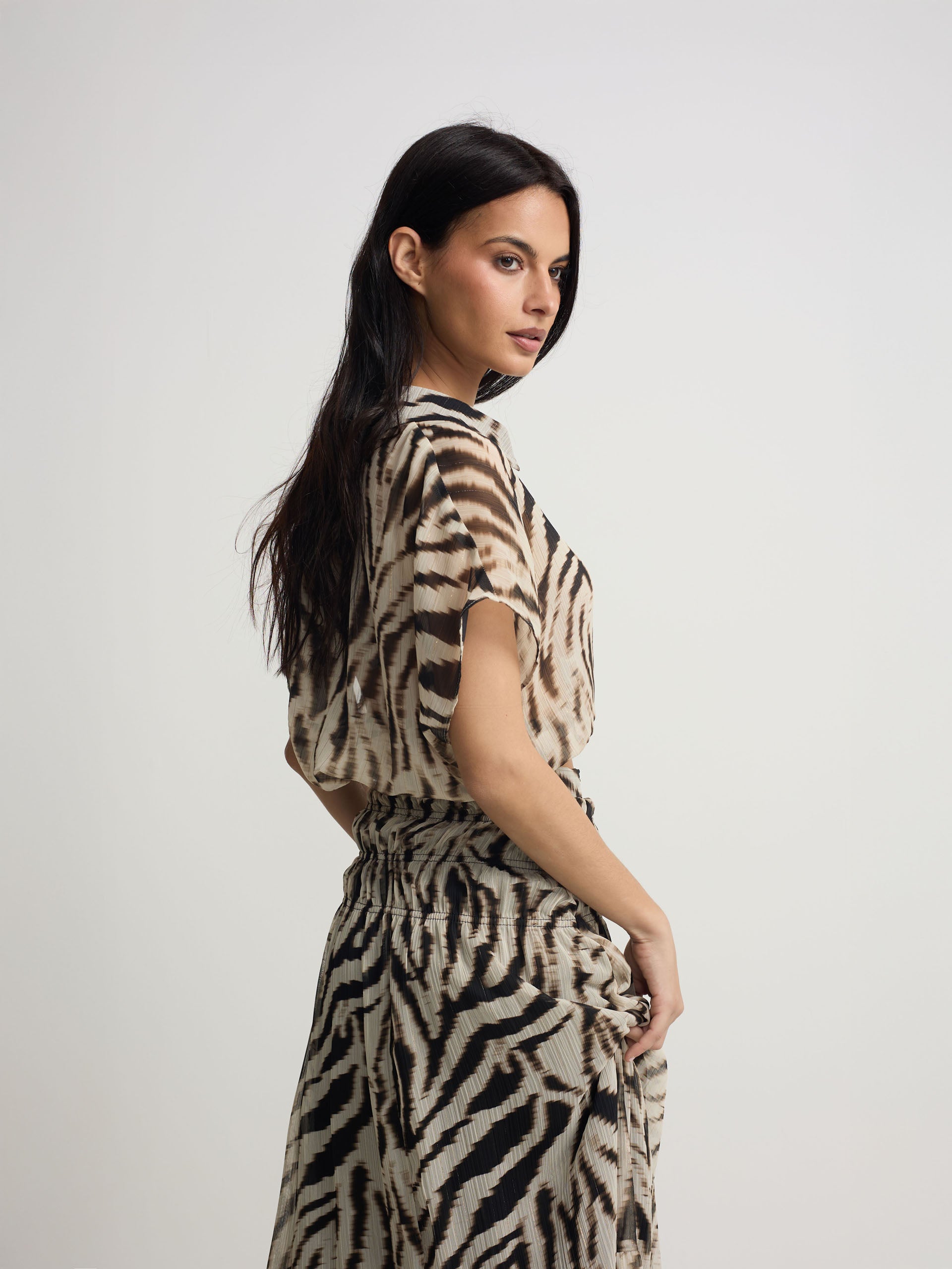 Falda larga estampado animal print negros