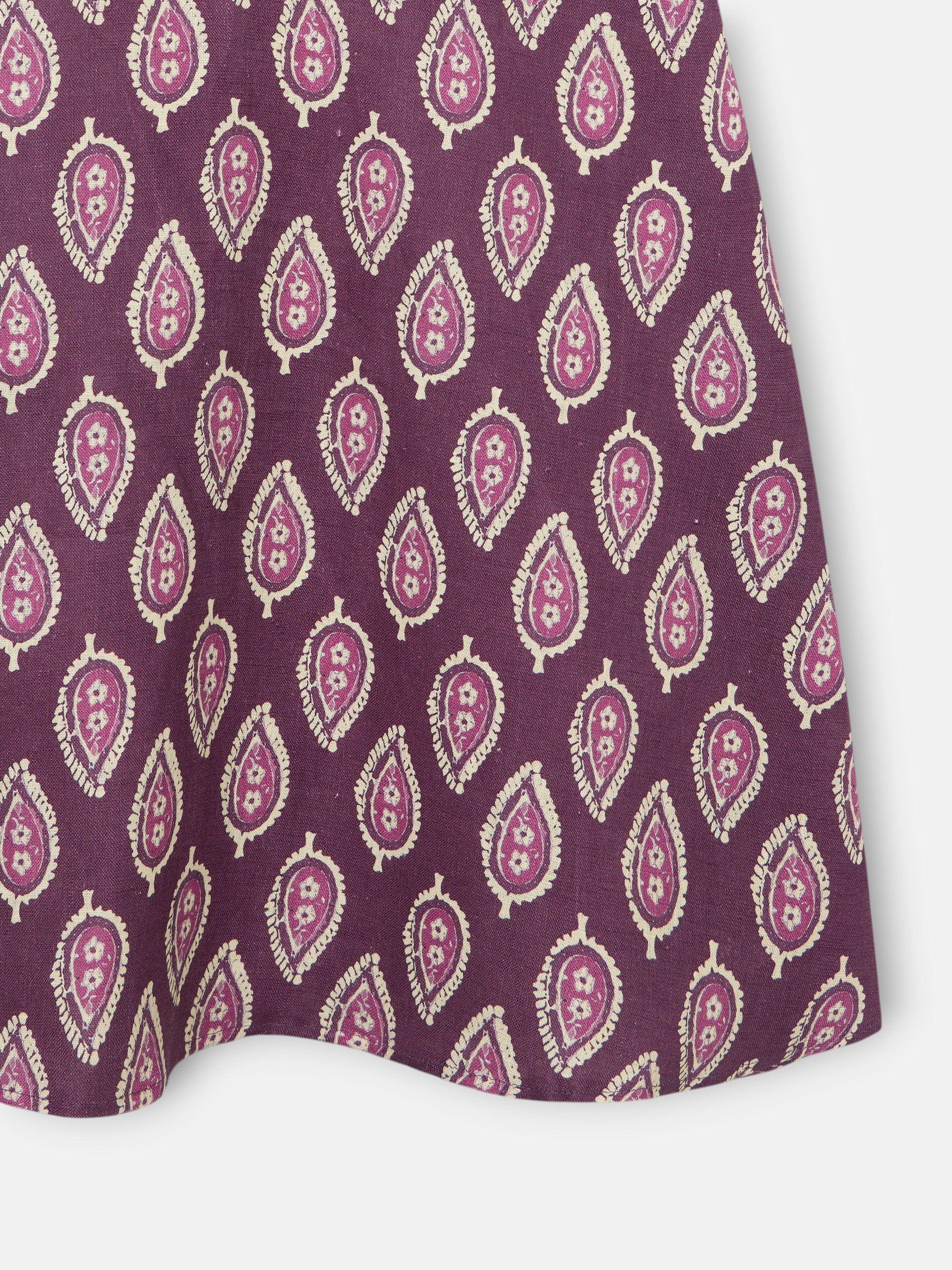 Falda larga estampado burdeos