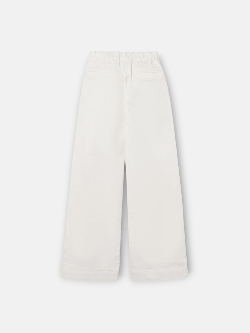 Calças de menina marinheiro branco