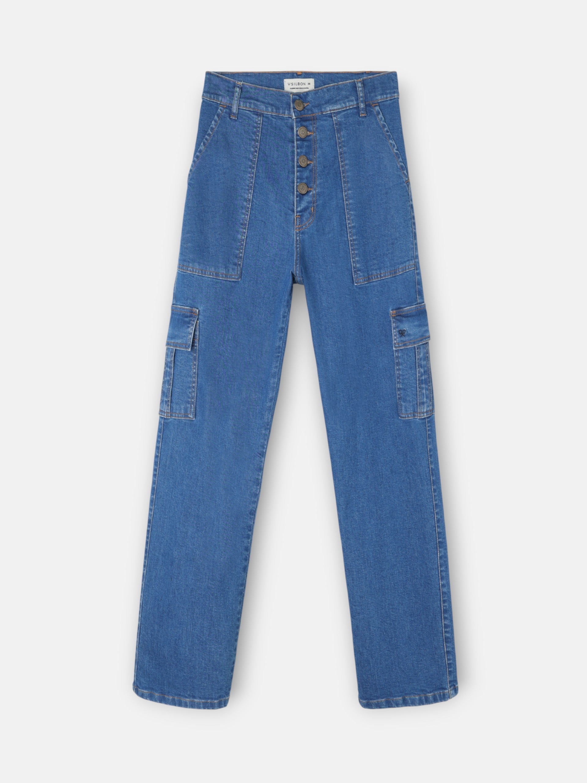 Denim cargo pants