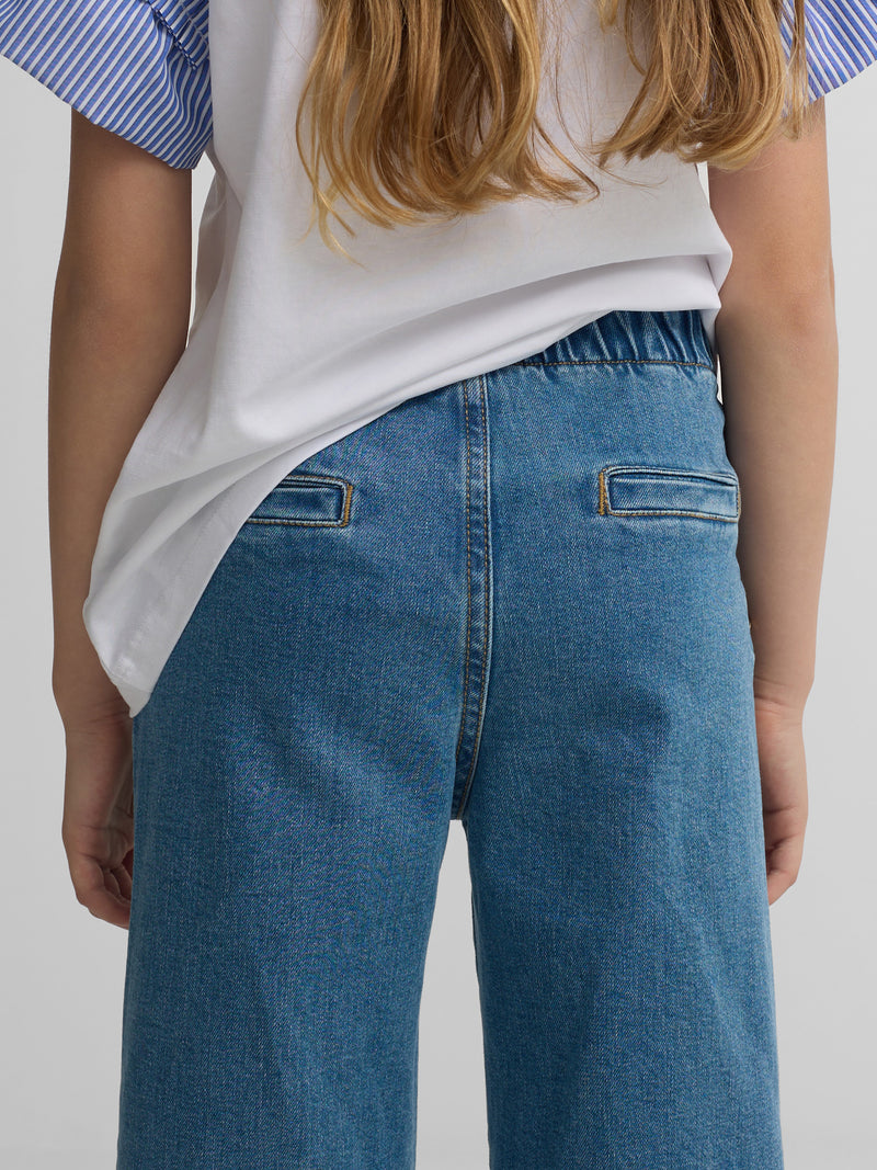 Calças de menina marinheiro denim