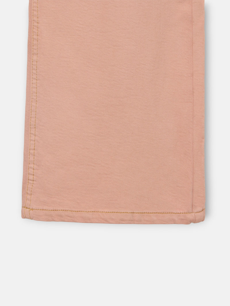Pantalon denim hebillas coral