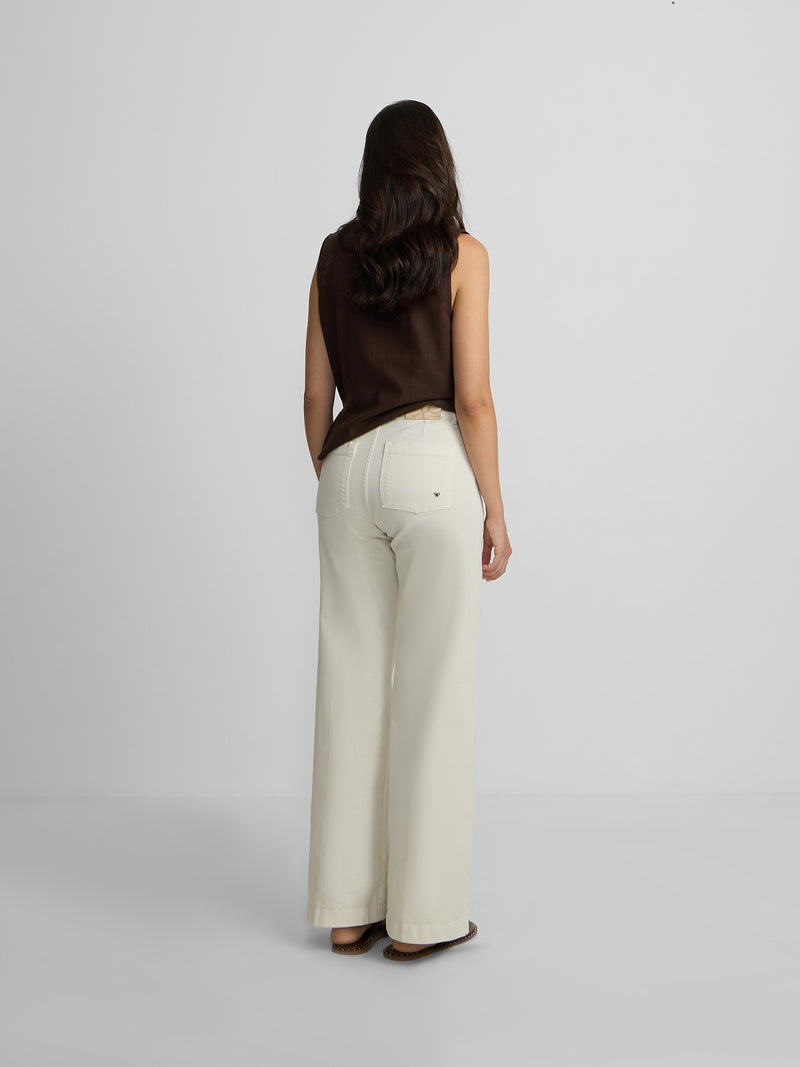 Pantalón denim crudo