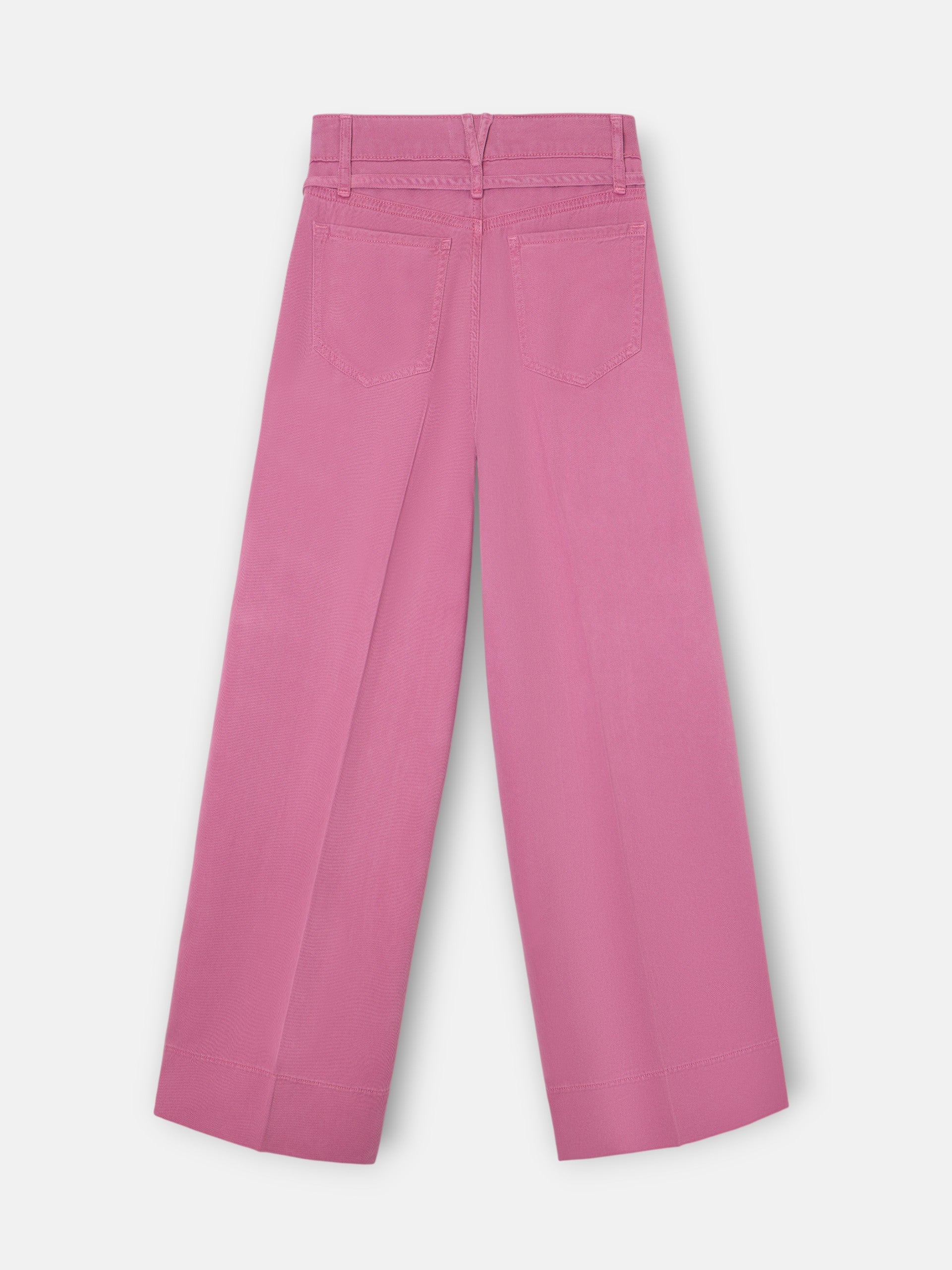 Pantalon en velours côtelé framboise