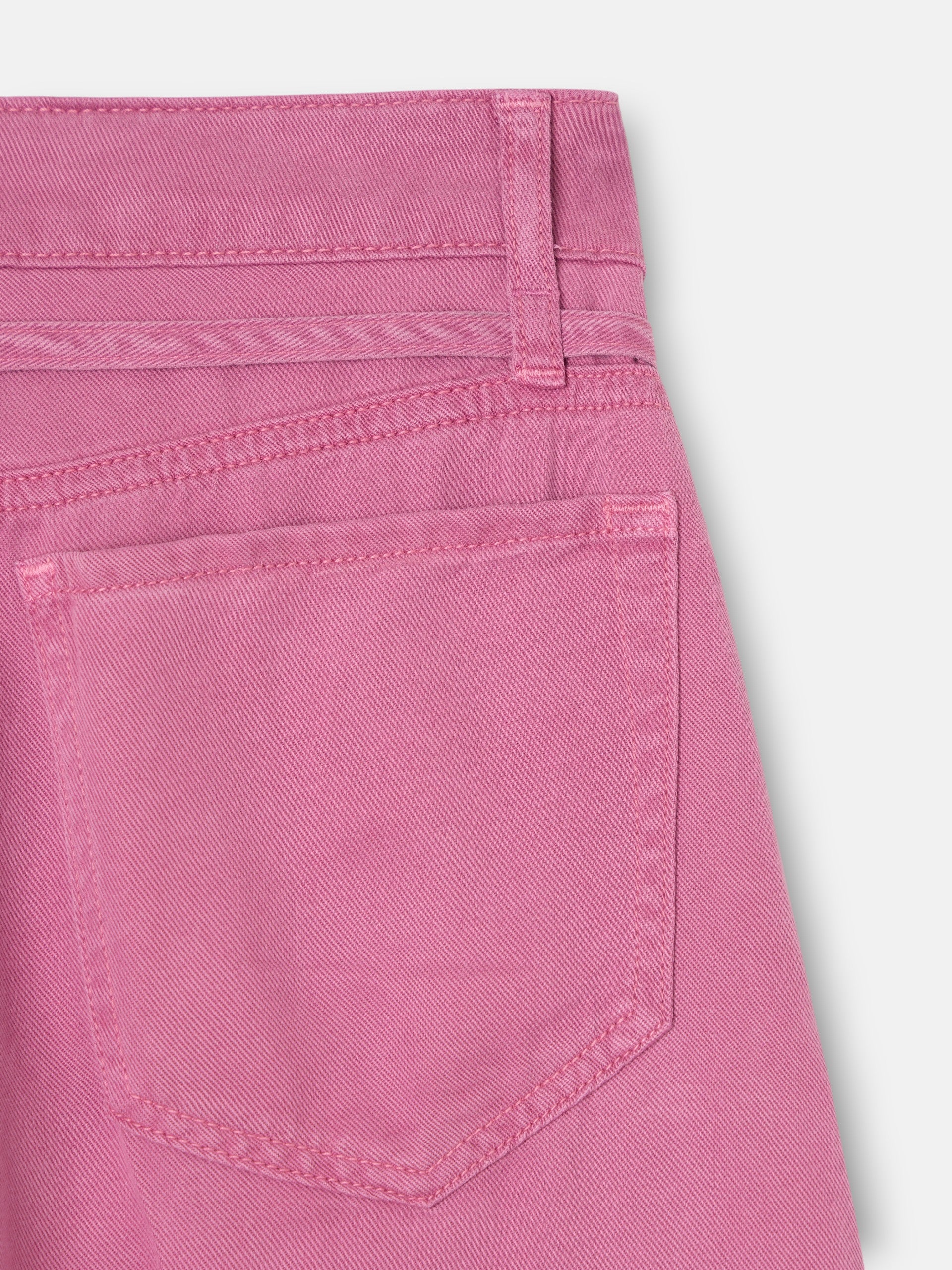 Pantalon en velours côtelé framboise
