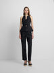 Pantalon lino negro
