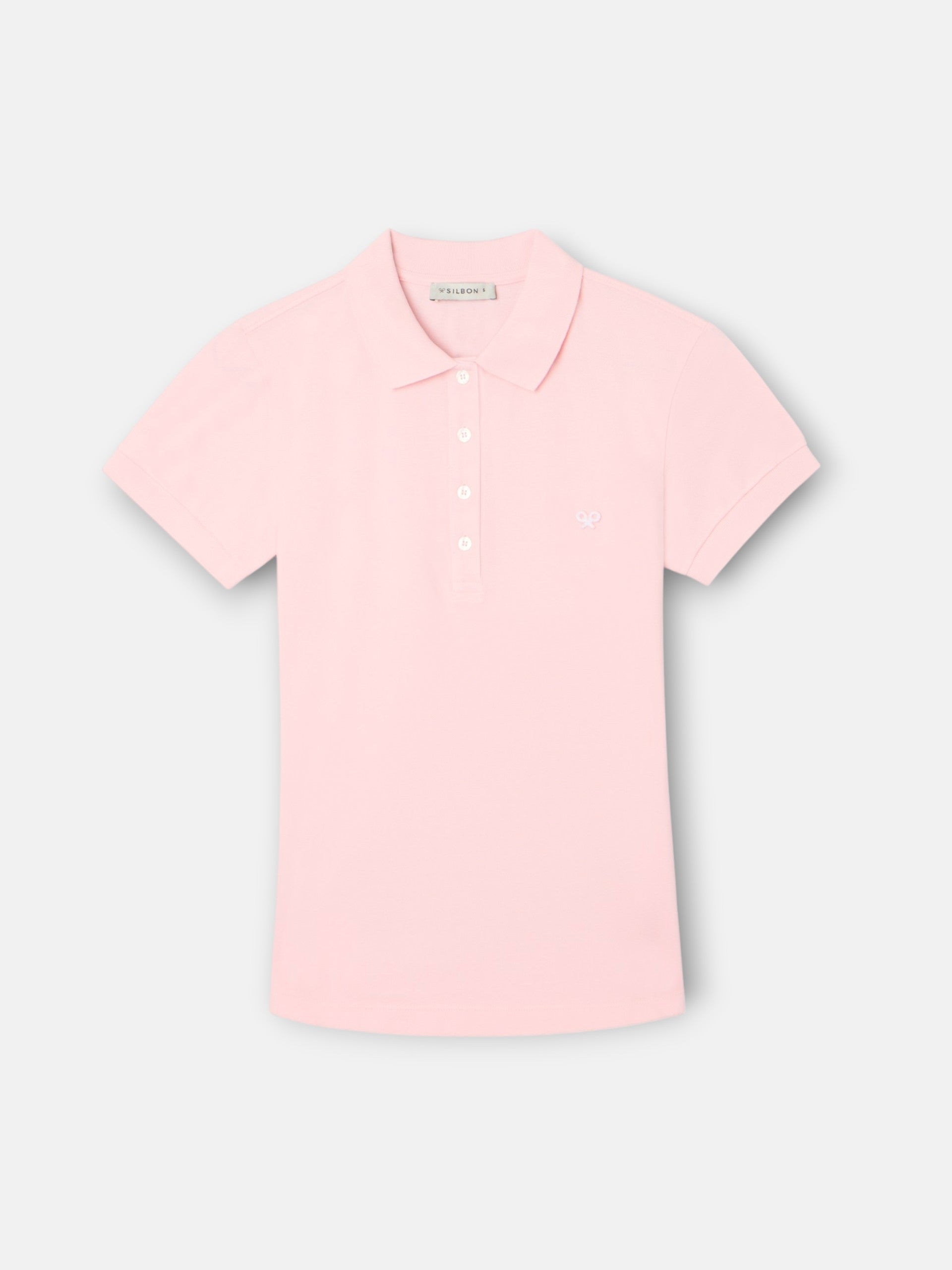 Polo mulher clássico rosa claro