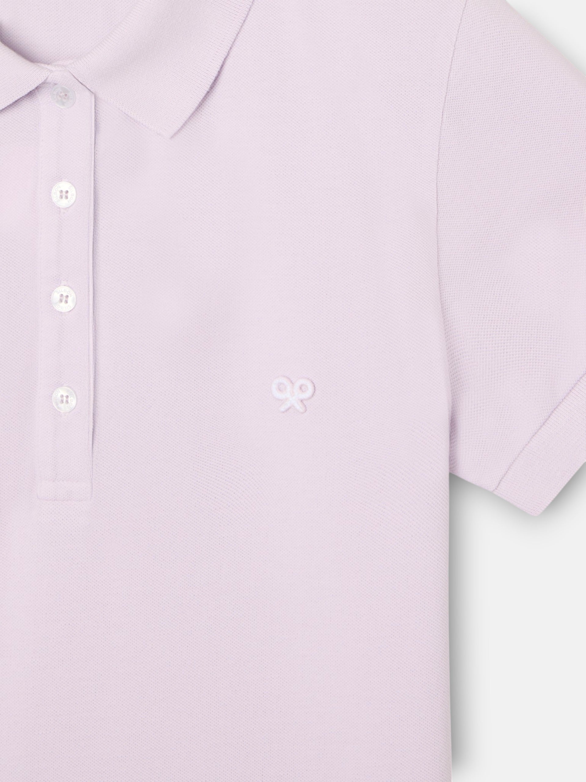 Classic lilac polo shirt for women