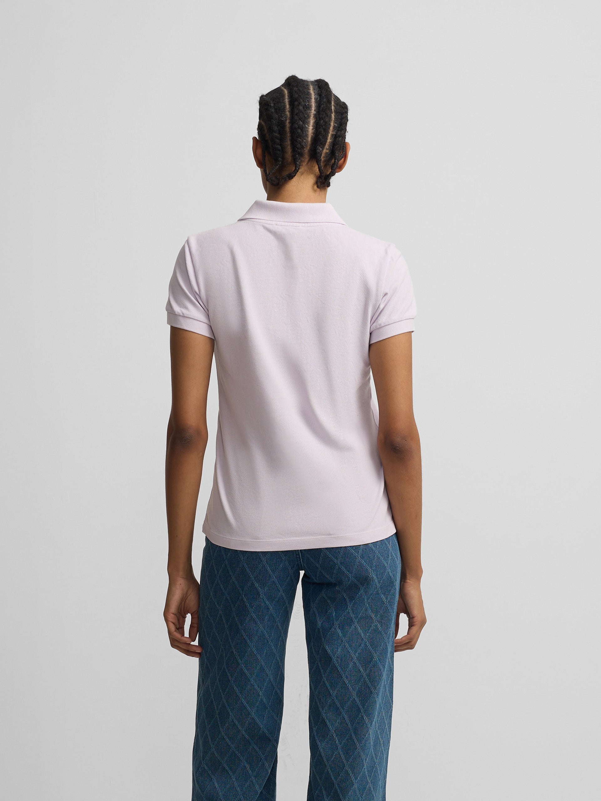 Classic lilac polo shirt for women