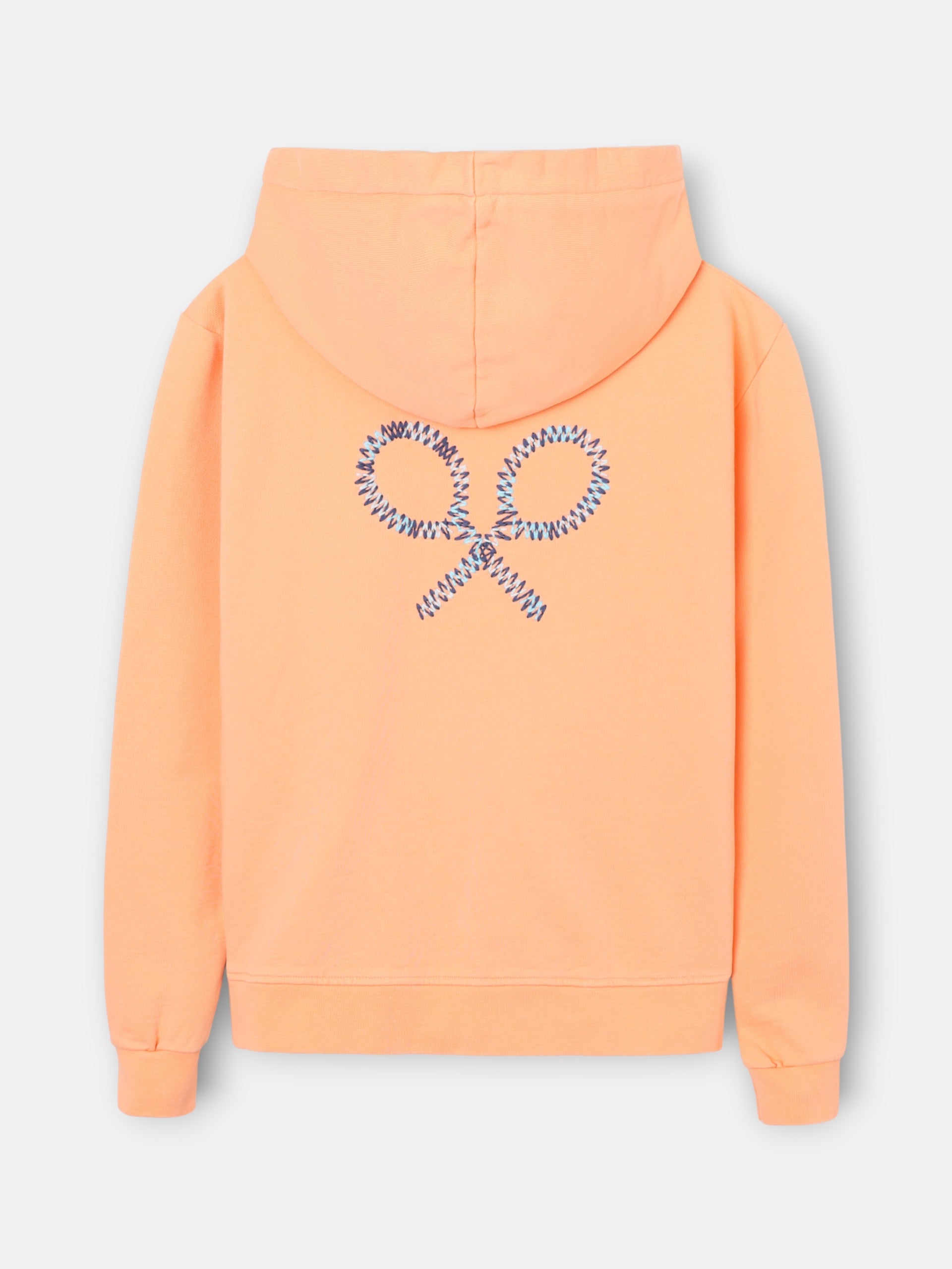 Sudadera woman capucha raqueta etnica naranja