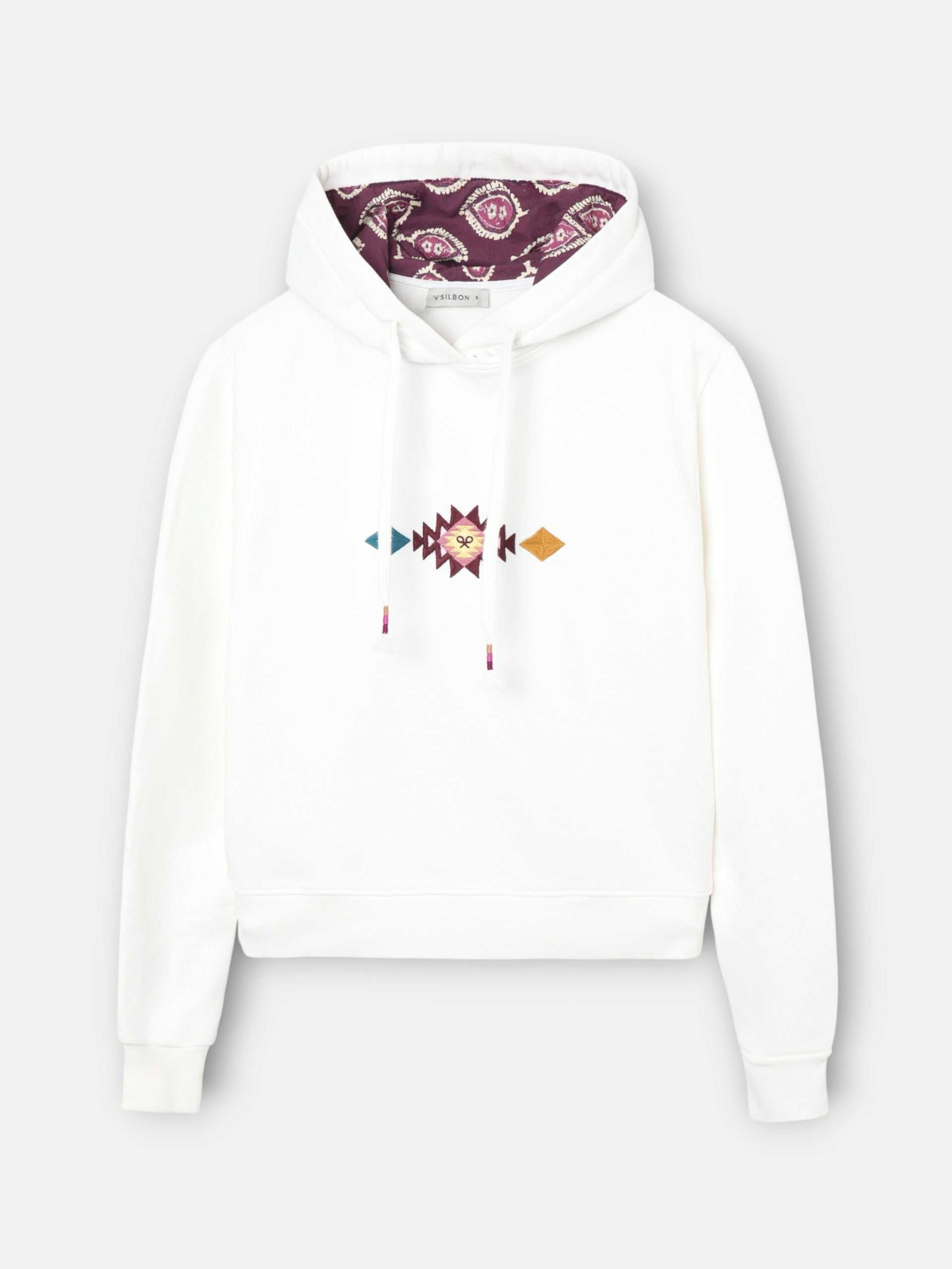 Sudadera woman capucha ikat cruda