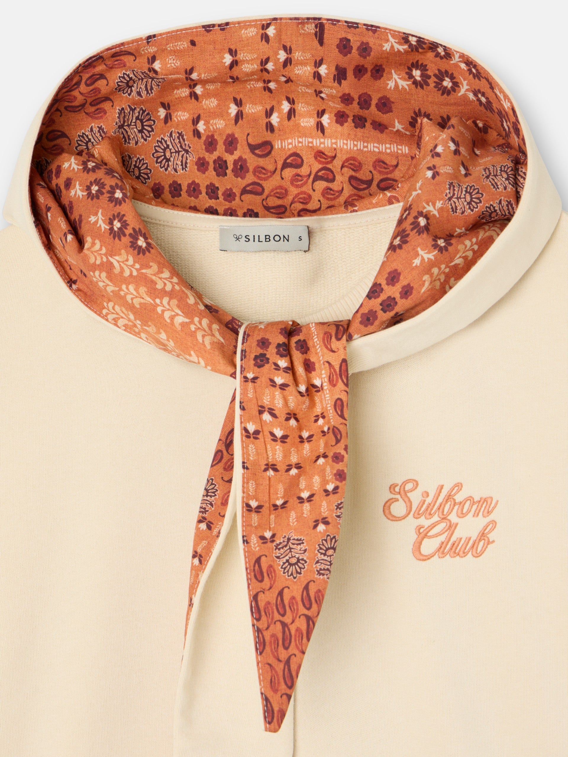 Women's sweatshirt with a raw tie