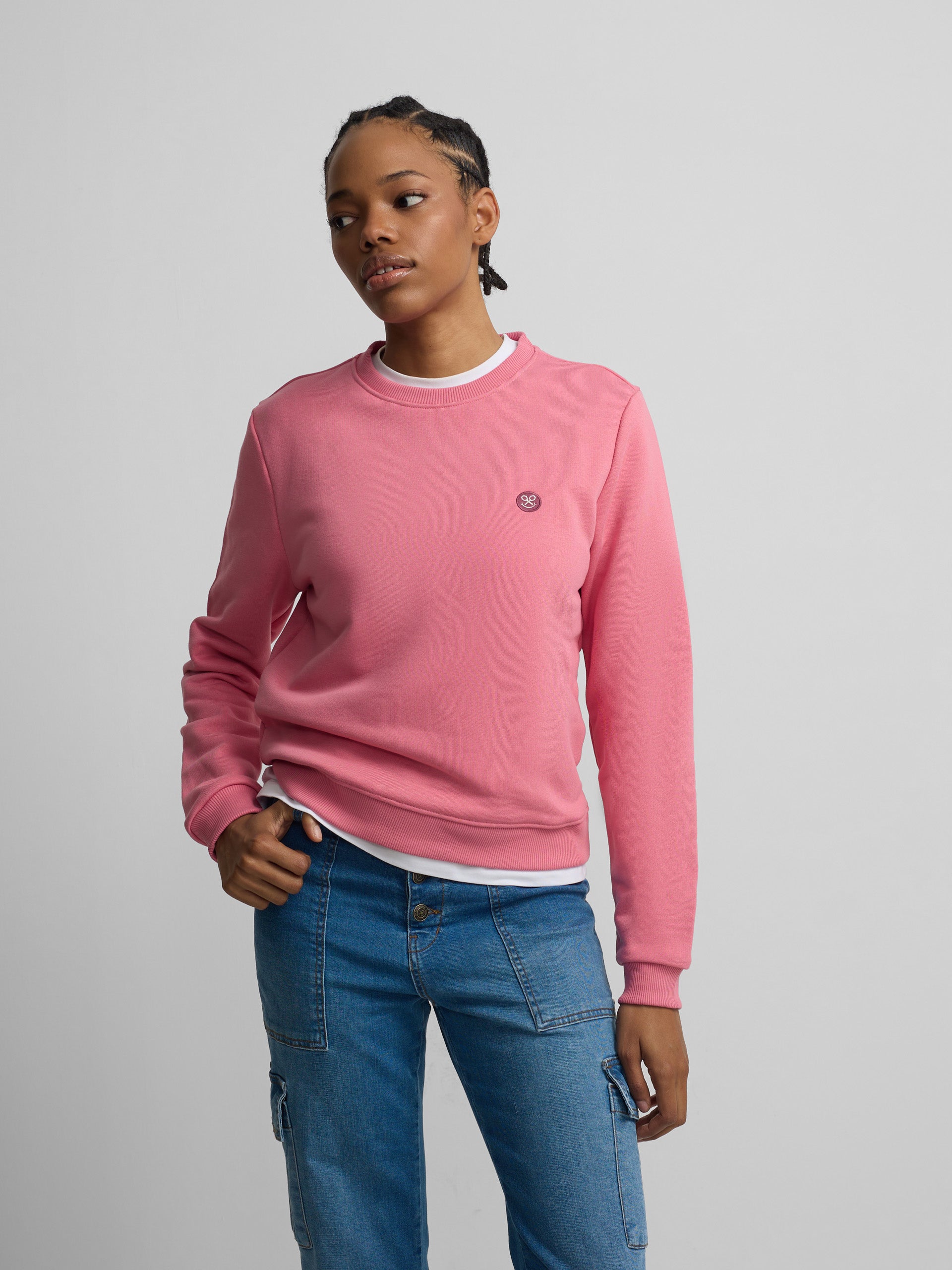 Woman have a silbon day pink sweatshirt