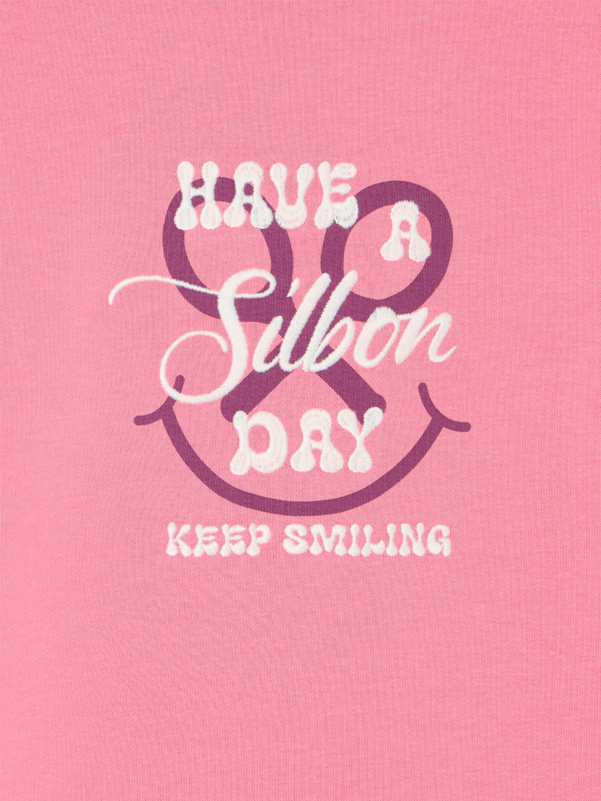Woman have a silbon day pink sweatshirt