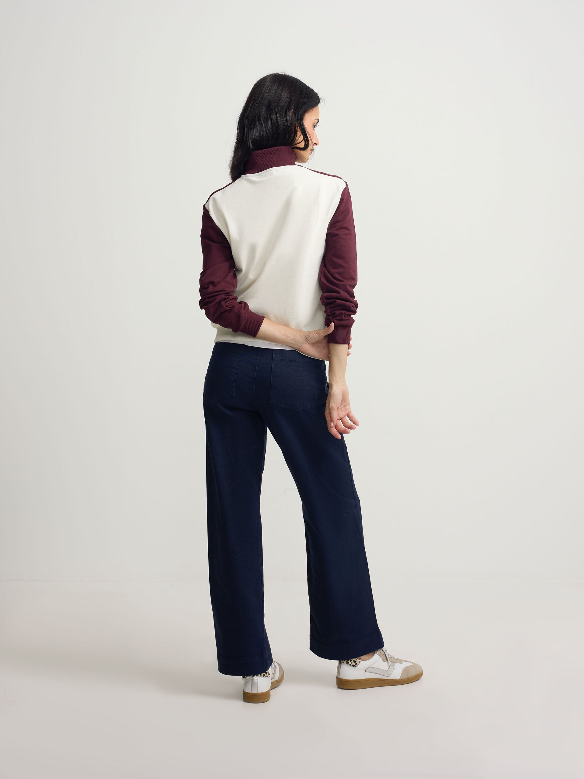 Sweat-shirt zippé bordeaux Silbon pour femme