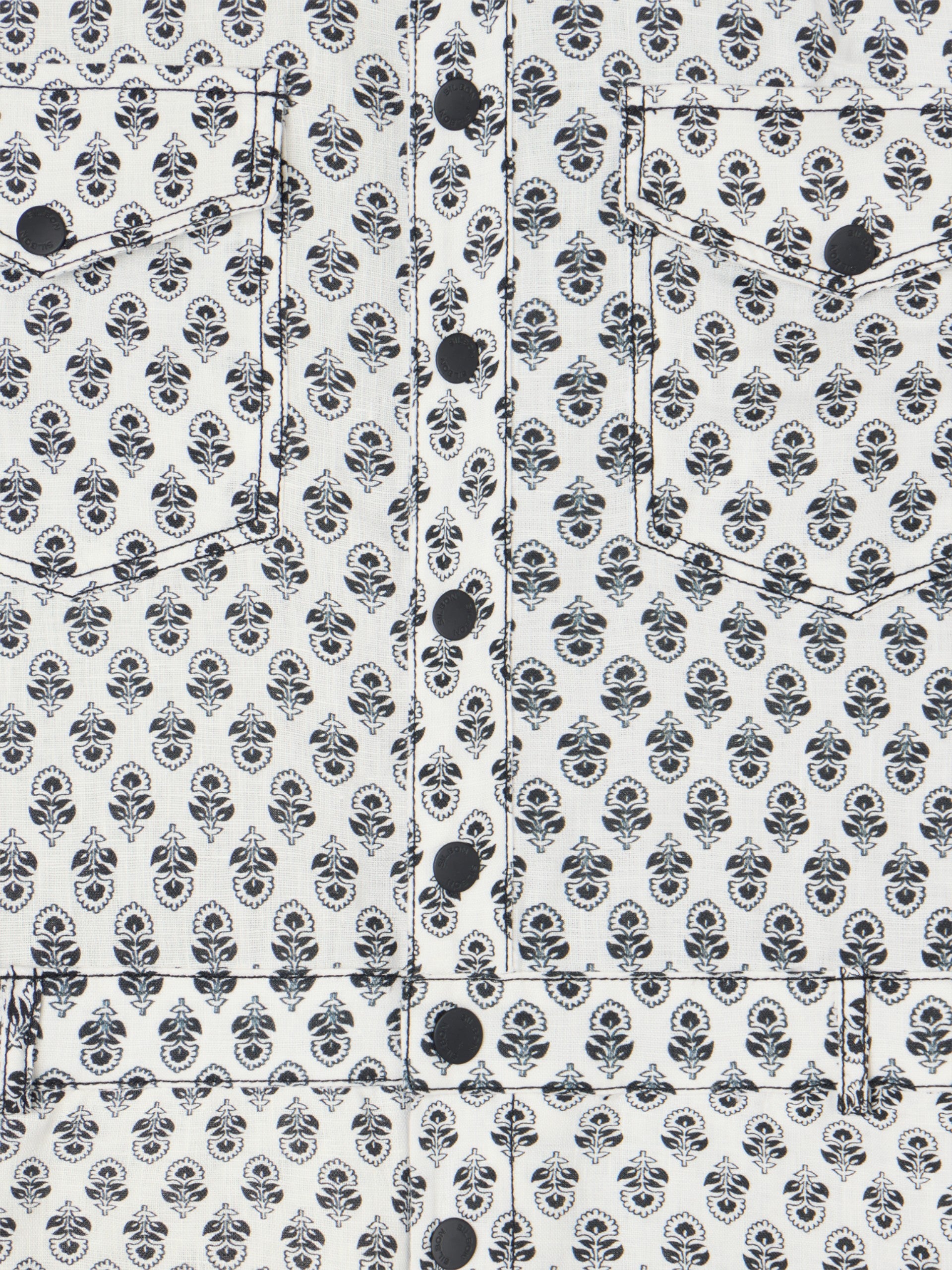 Macacão de linho estampado branco