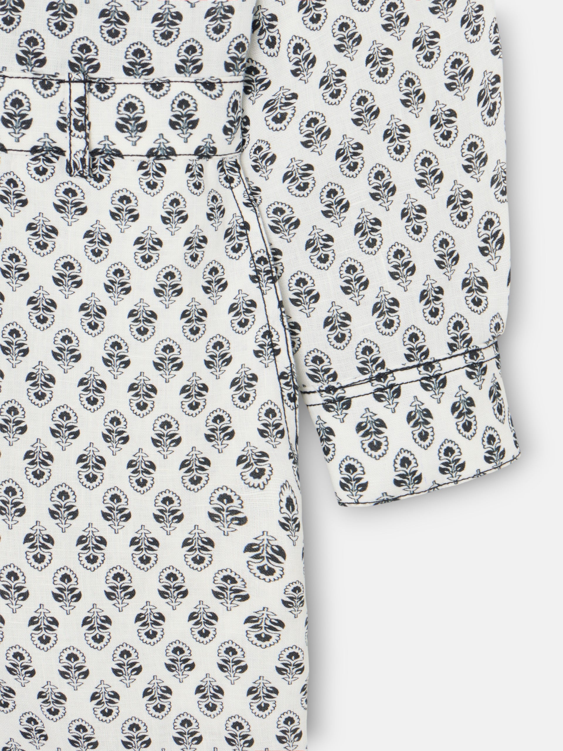 Mono lino estampado blanco