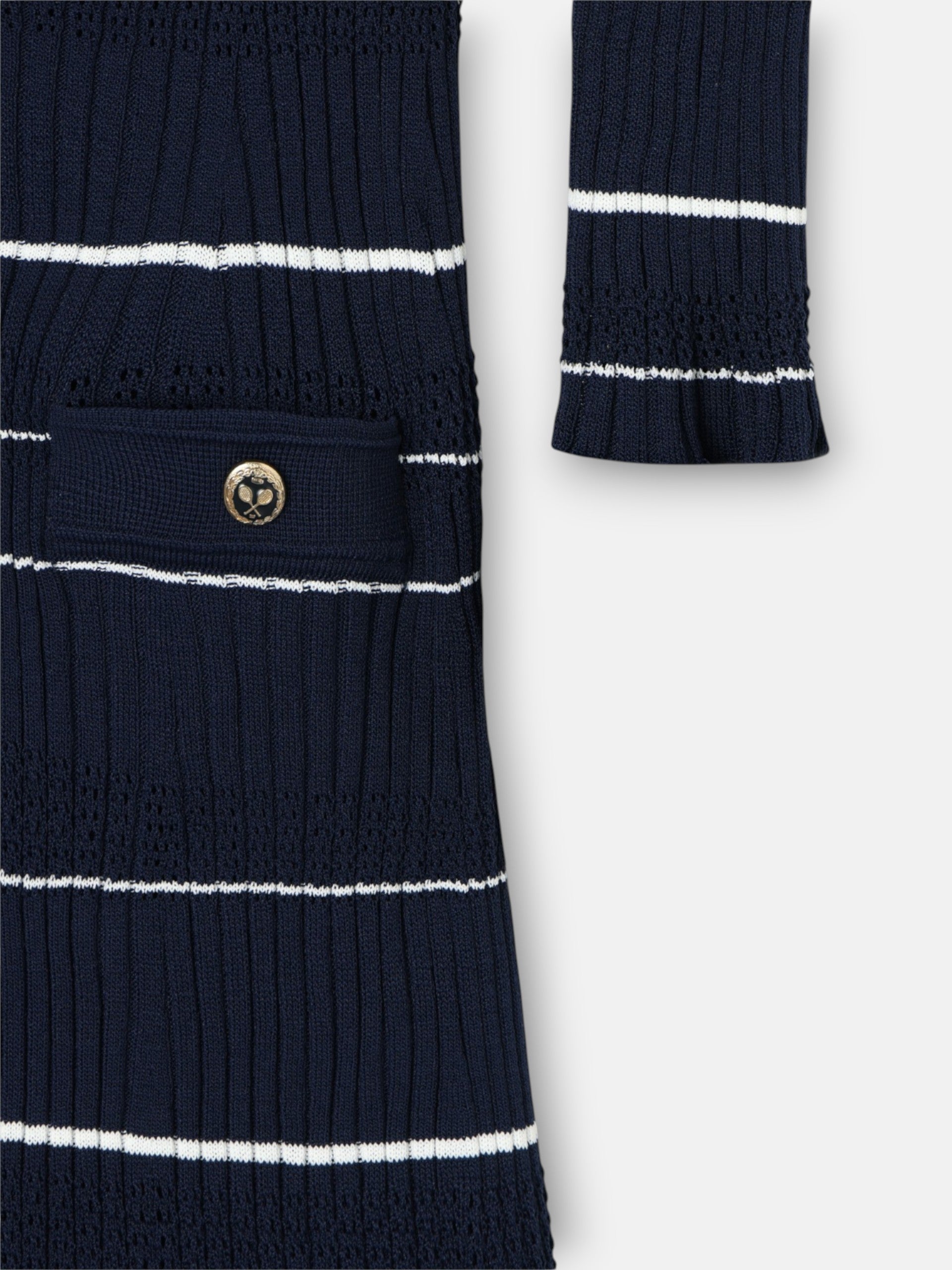 Vestido punto largo marino