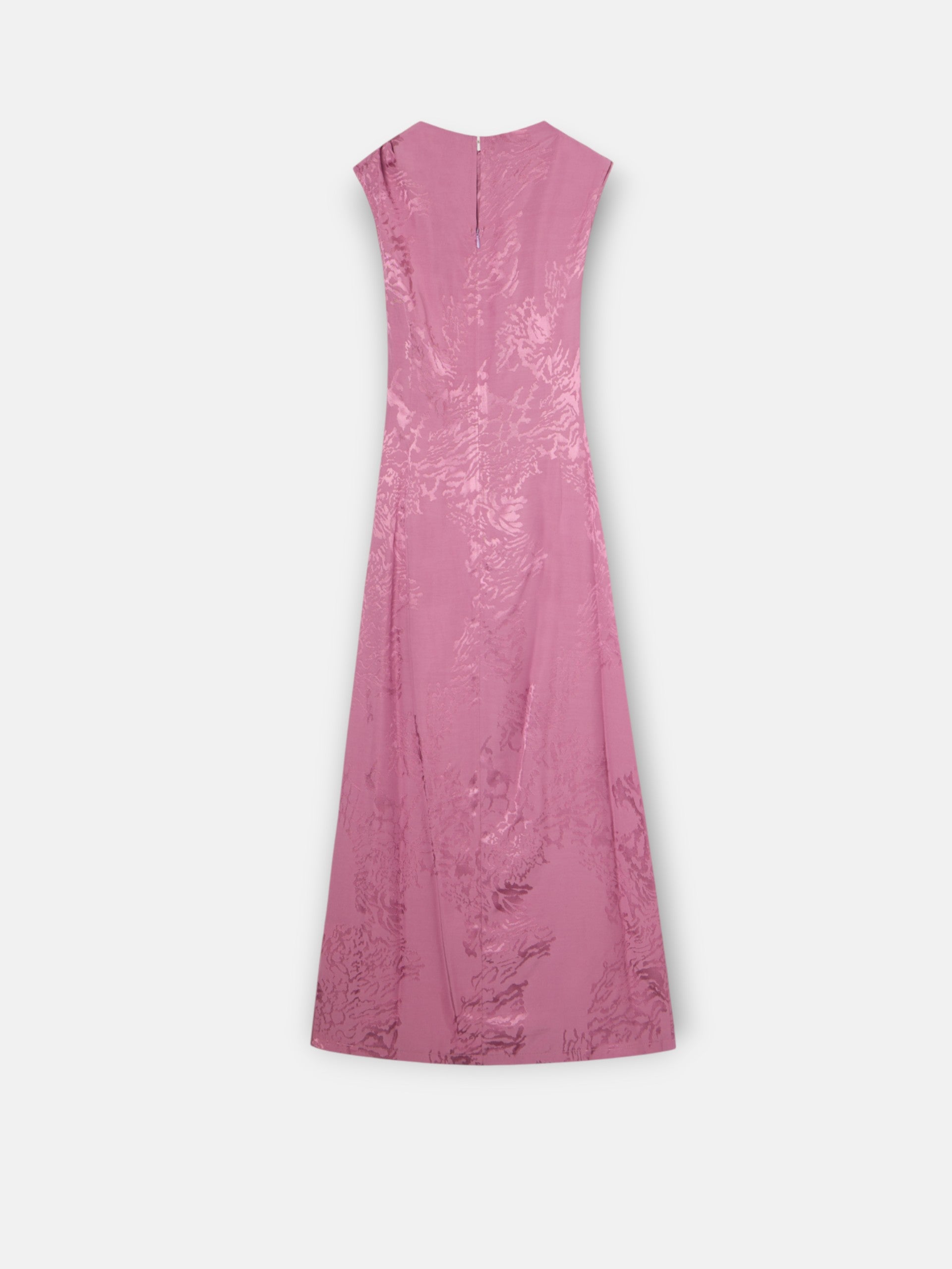 Vestido midi slip jacquard roxo
