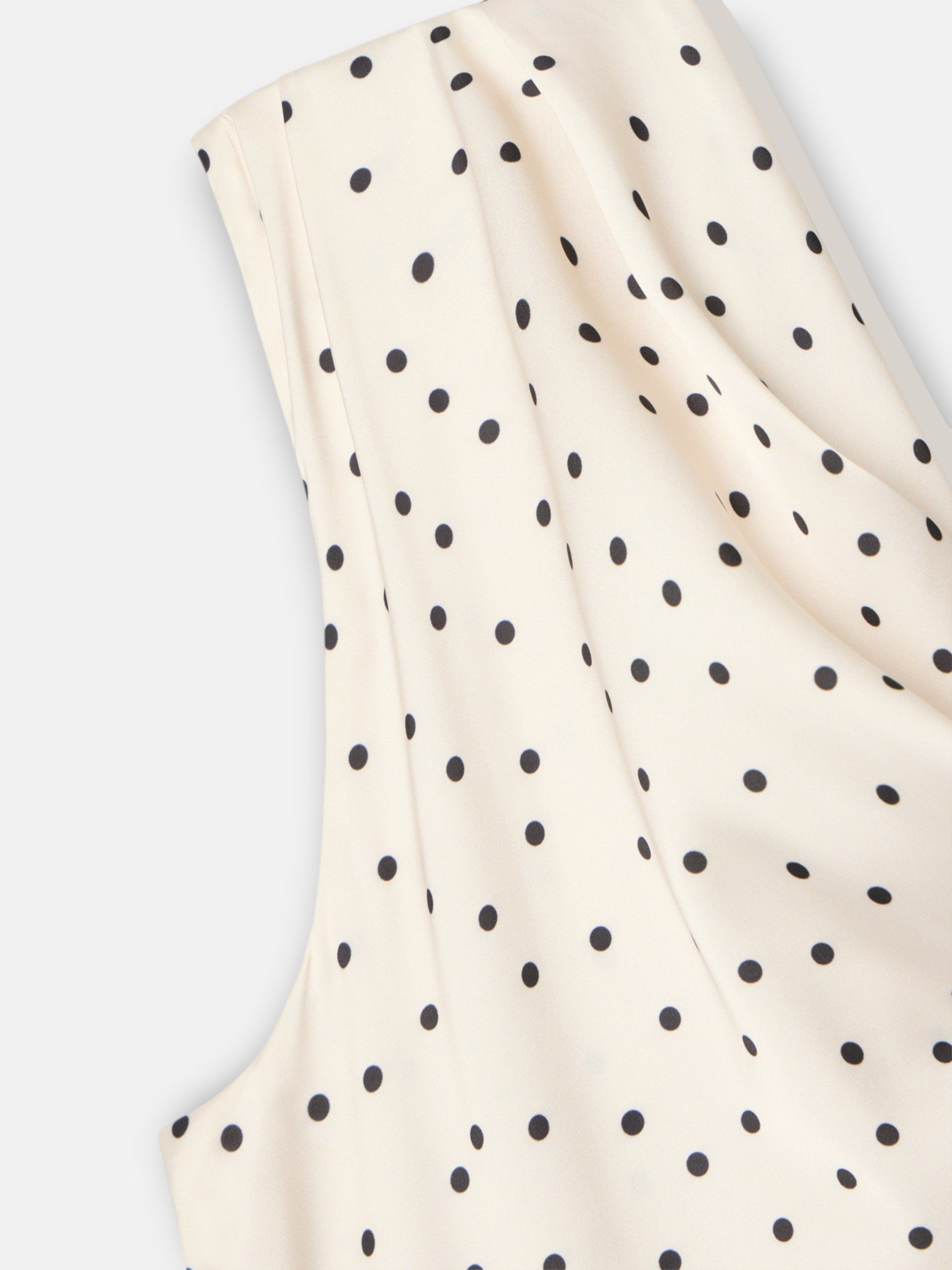 black and white polka dot slip dress