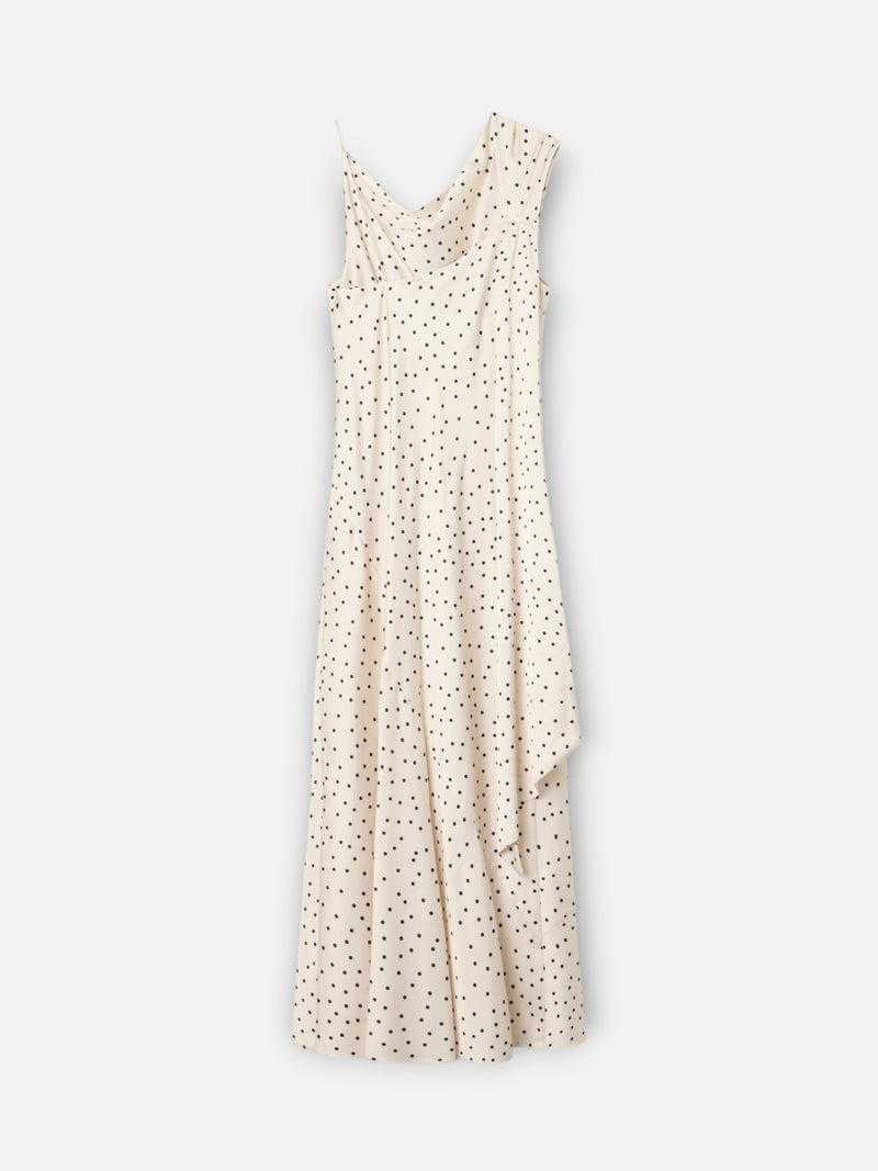 Vestido lencero lunares blanco y negro
