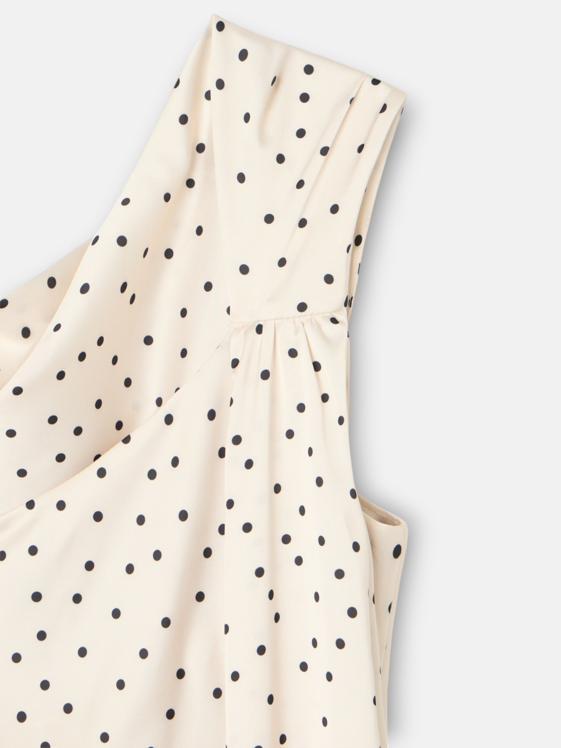 black and white polka dot slip dress