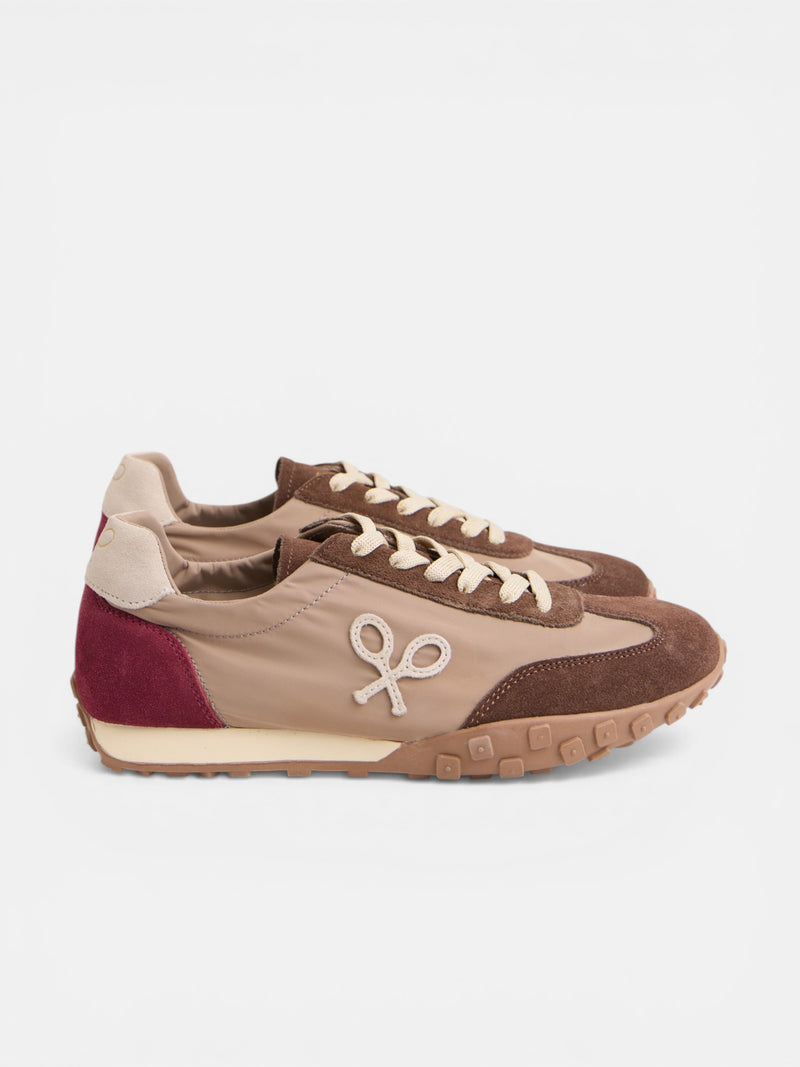 Brown running sneakers