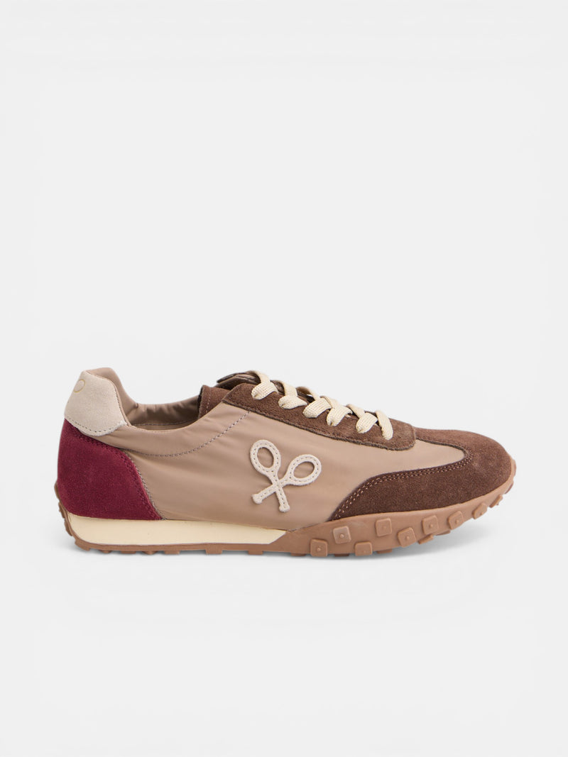 Brown running sneakers