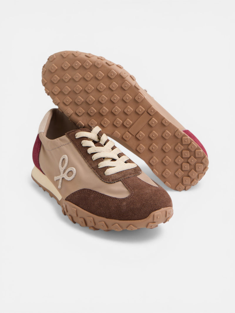 Brown running sneakers