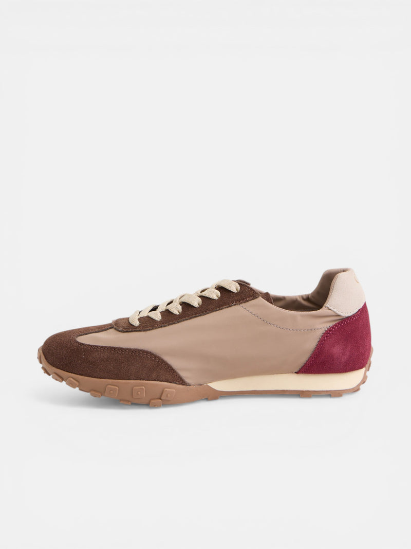 Brown running sneakers