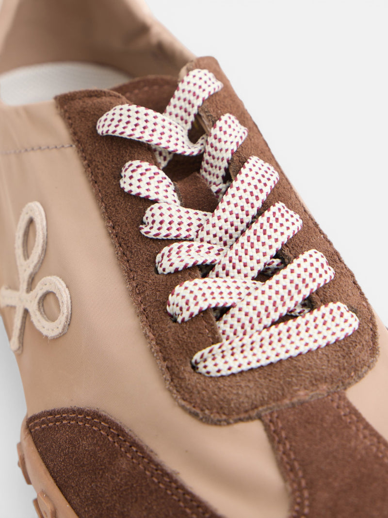 Brown running sneakers