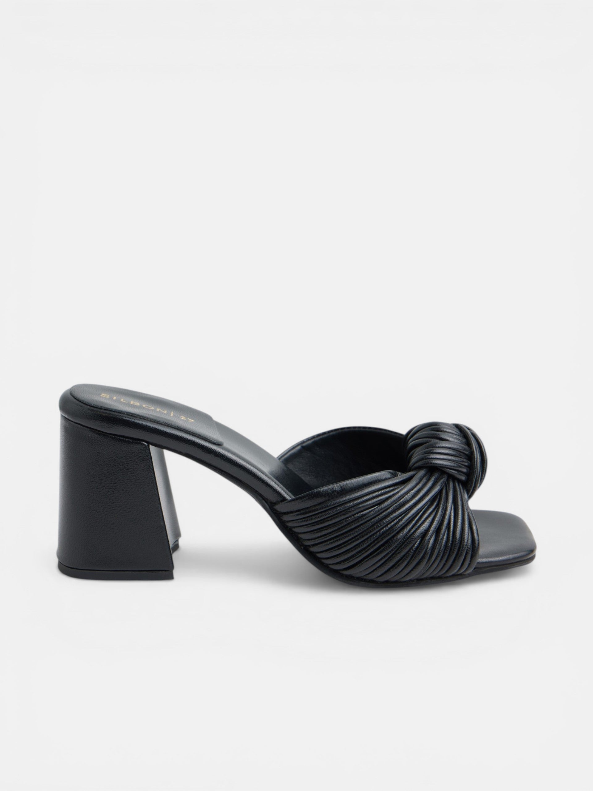 Black rope heel sandal