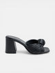 Black rope heel sandal