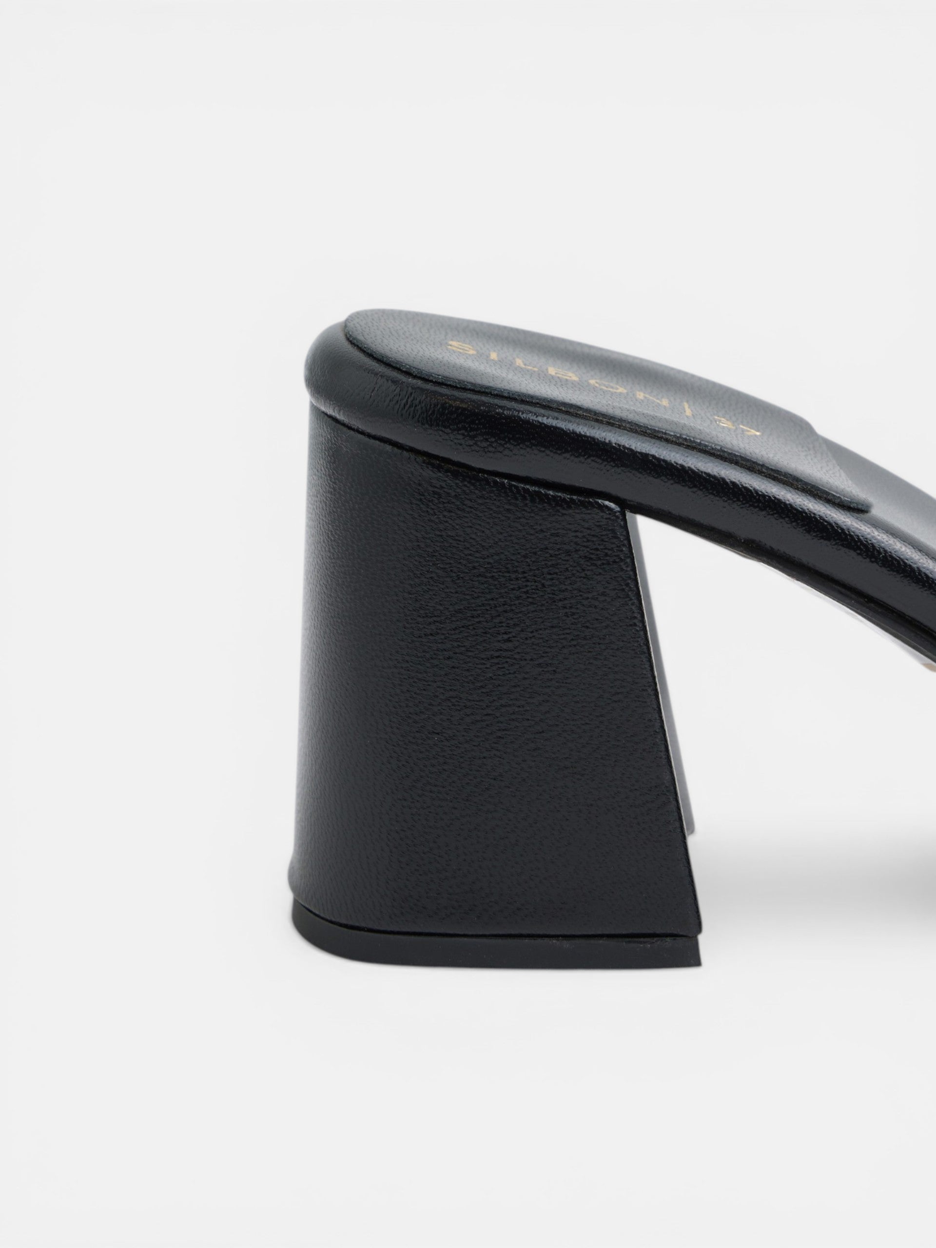 Black rope heel sandal