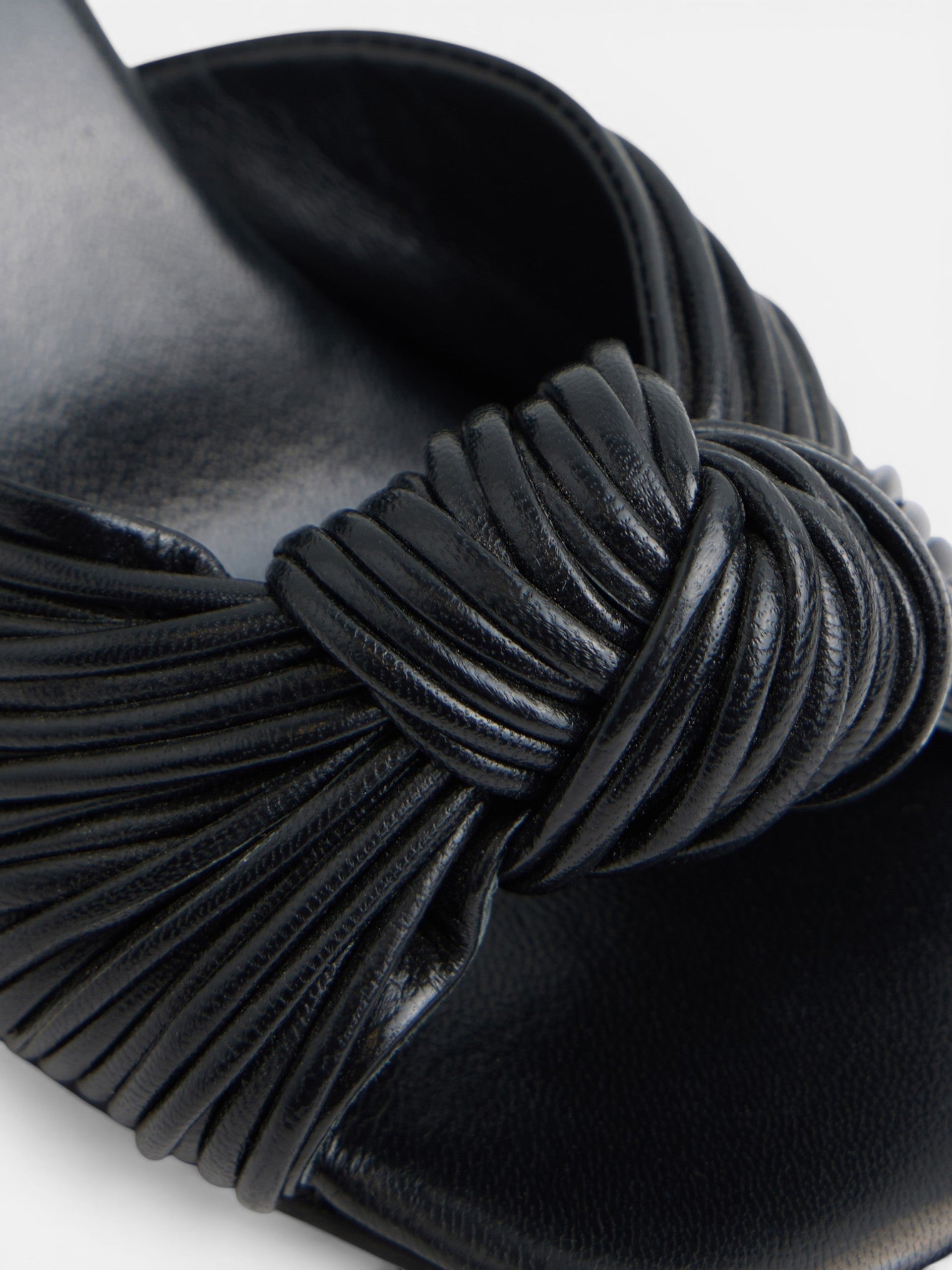 Black rope heel sandal